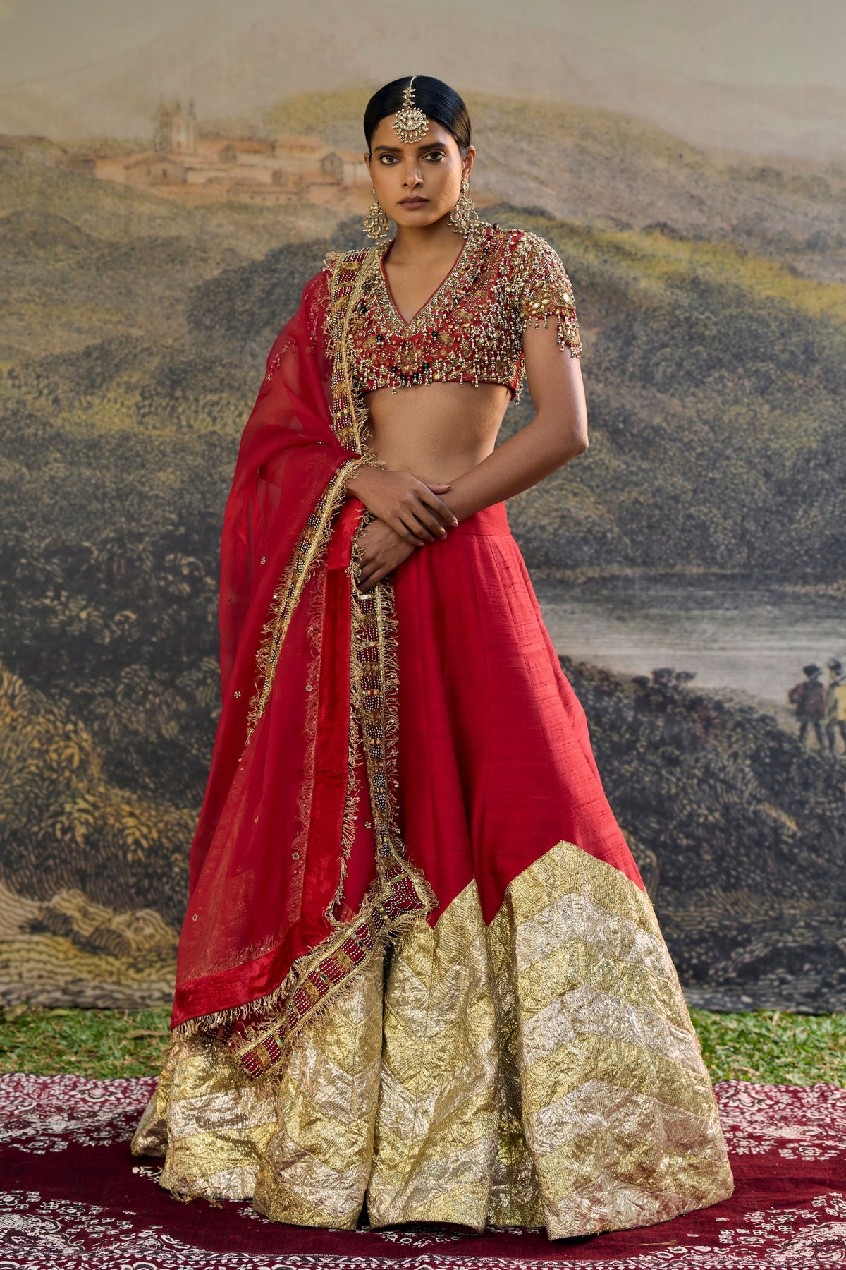 Lalima Jadau Lehenga Set