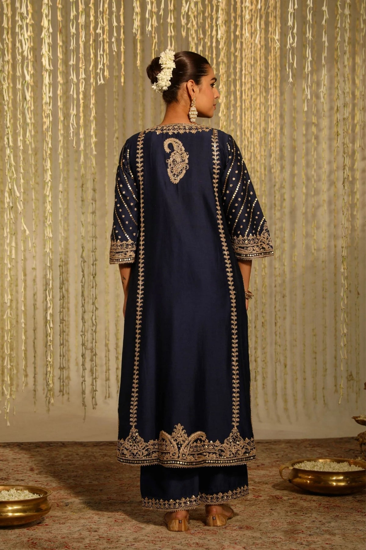 Sabirah Blue Palazzo Set
