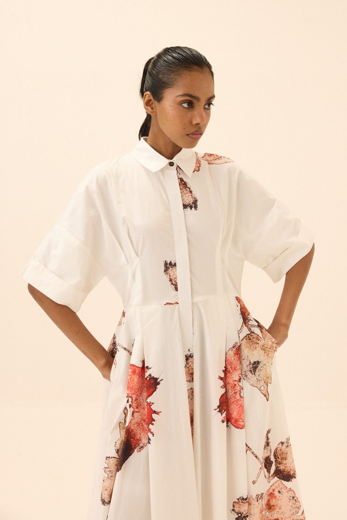 Caucasian Shirt Dress
