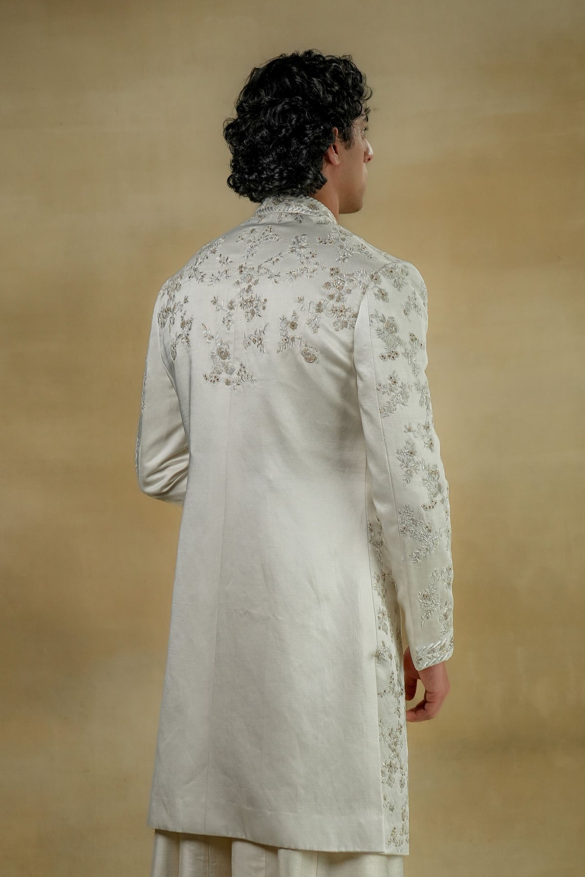 Gardenia White Sherwani