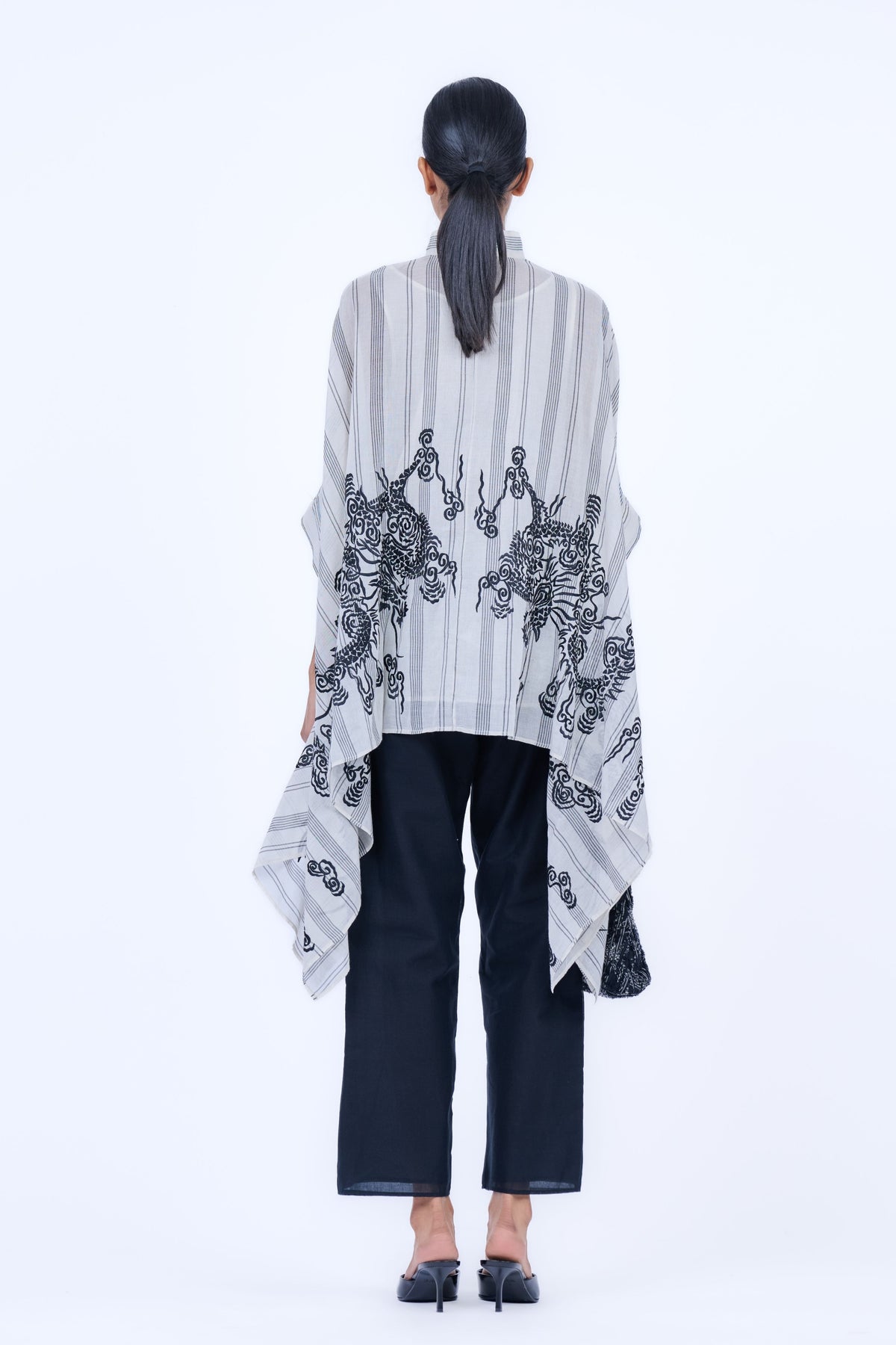 Threadwork Shirt in Ecru