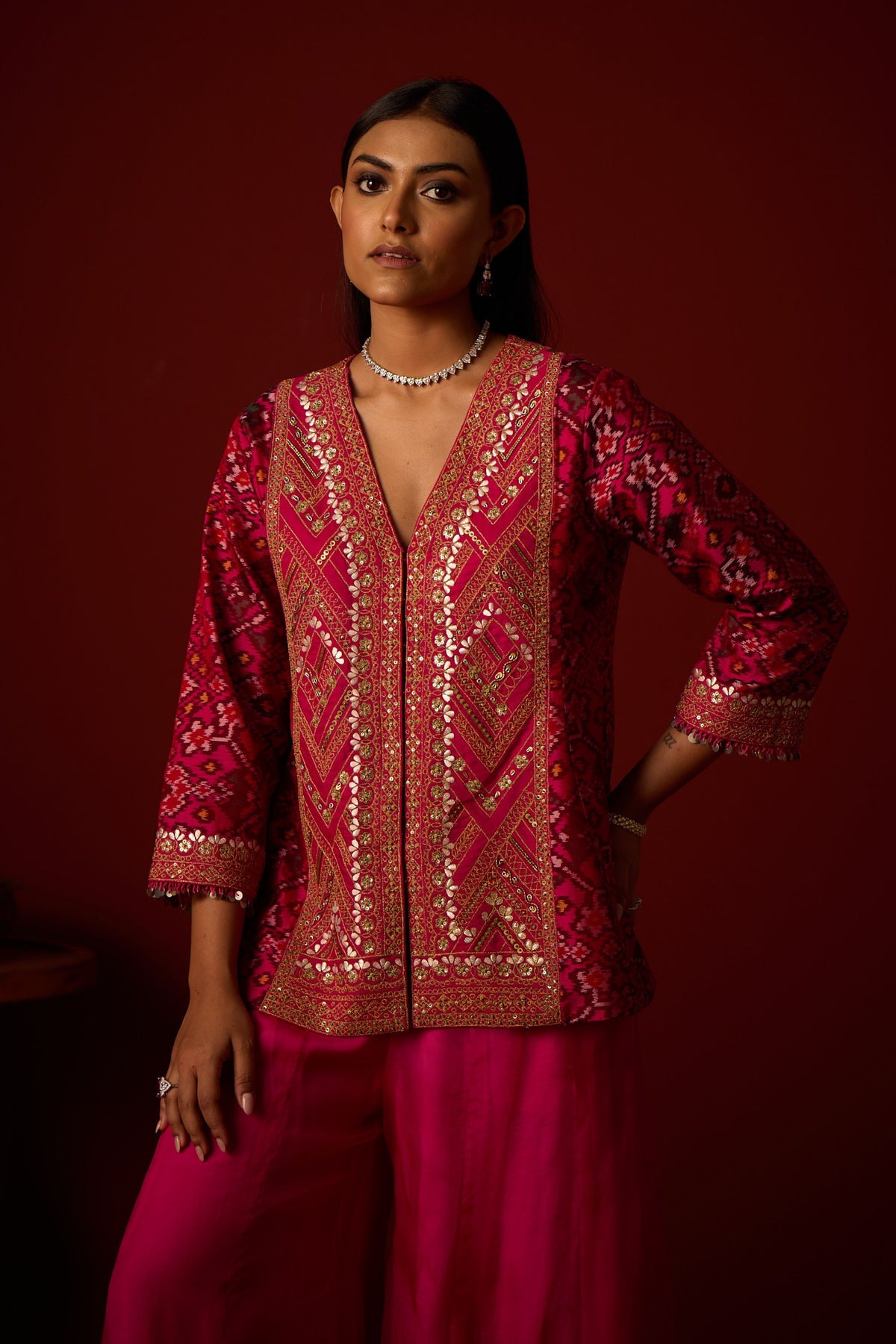 Organza Marodi Work Shararas