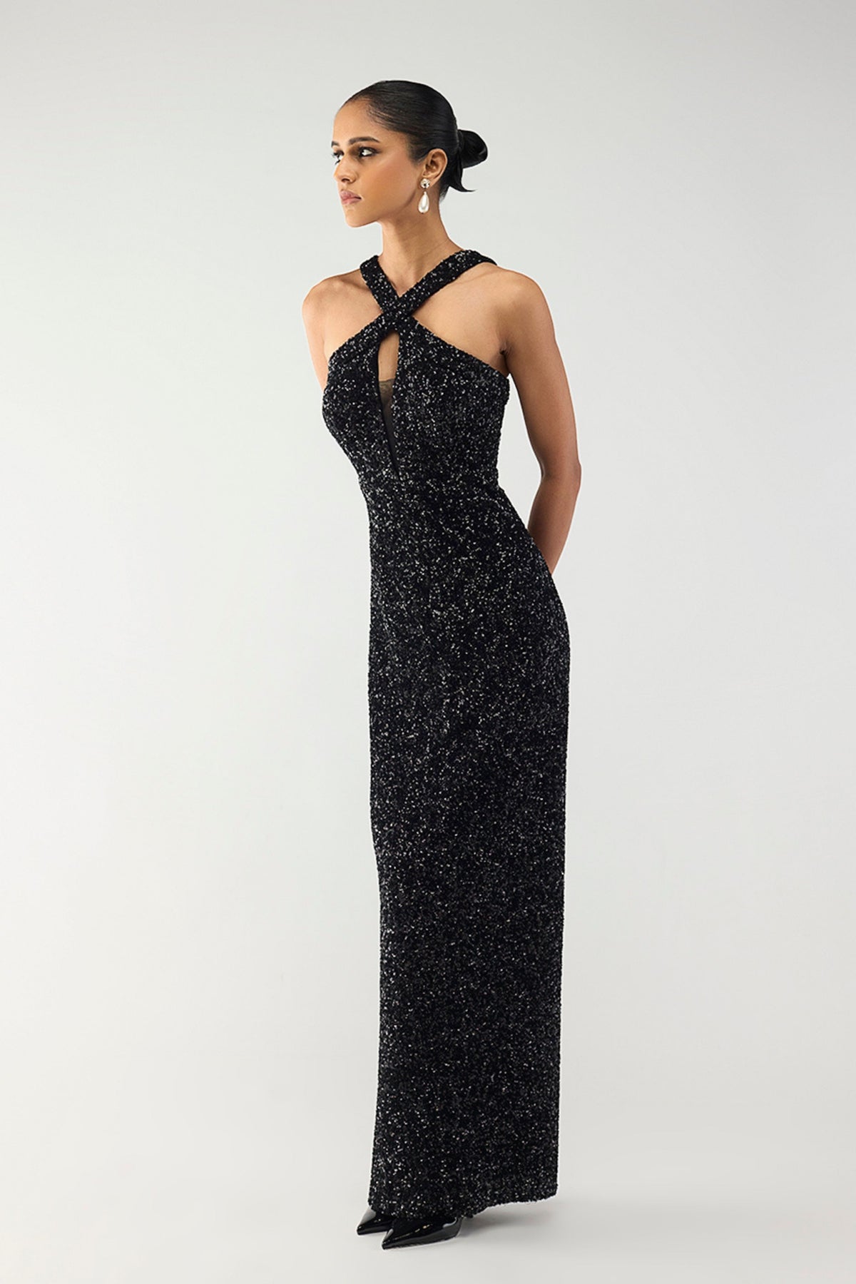 Black Crystal Gown