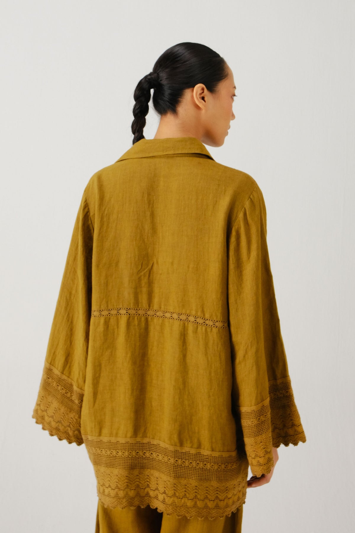 Olive Tie up Shirt