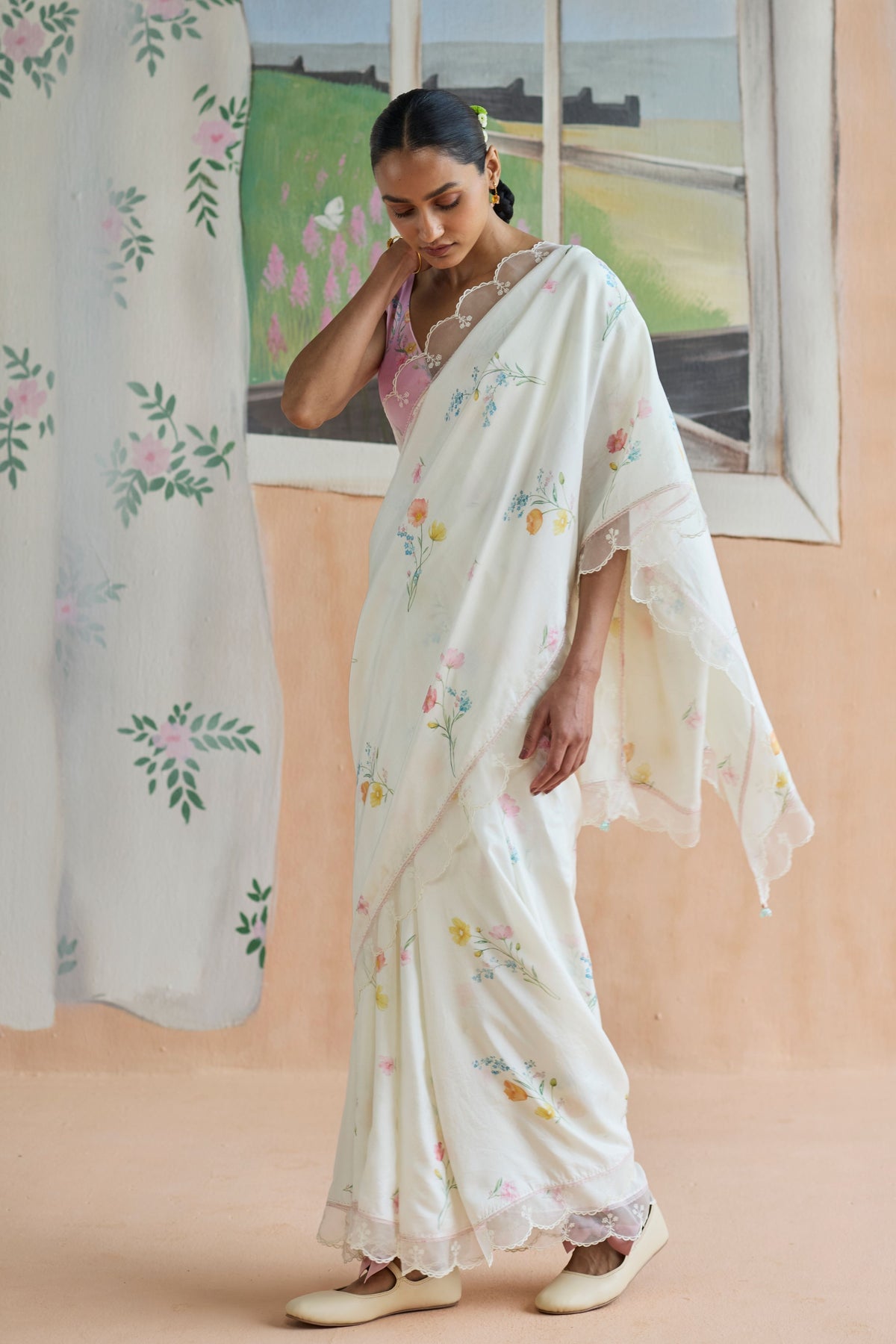 Florist Mulberry Silk Sari