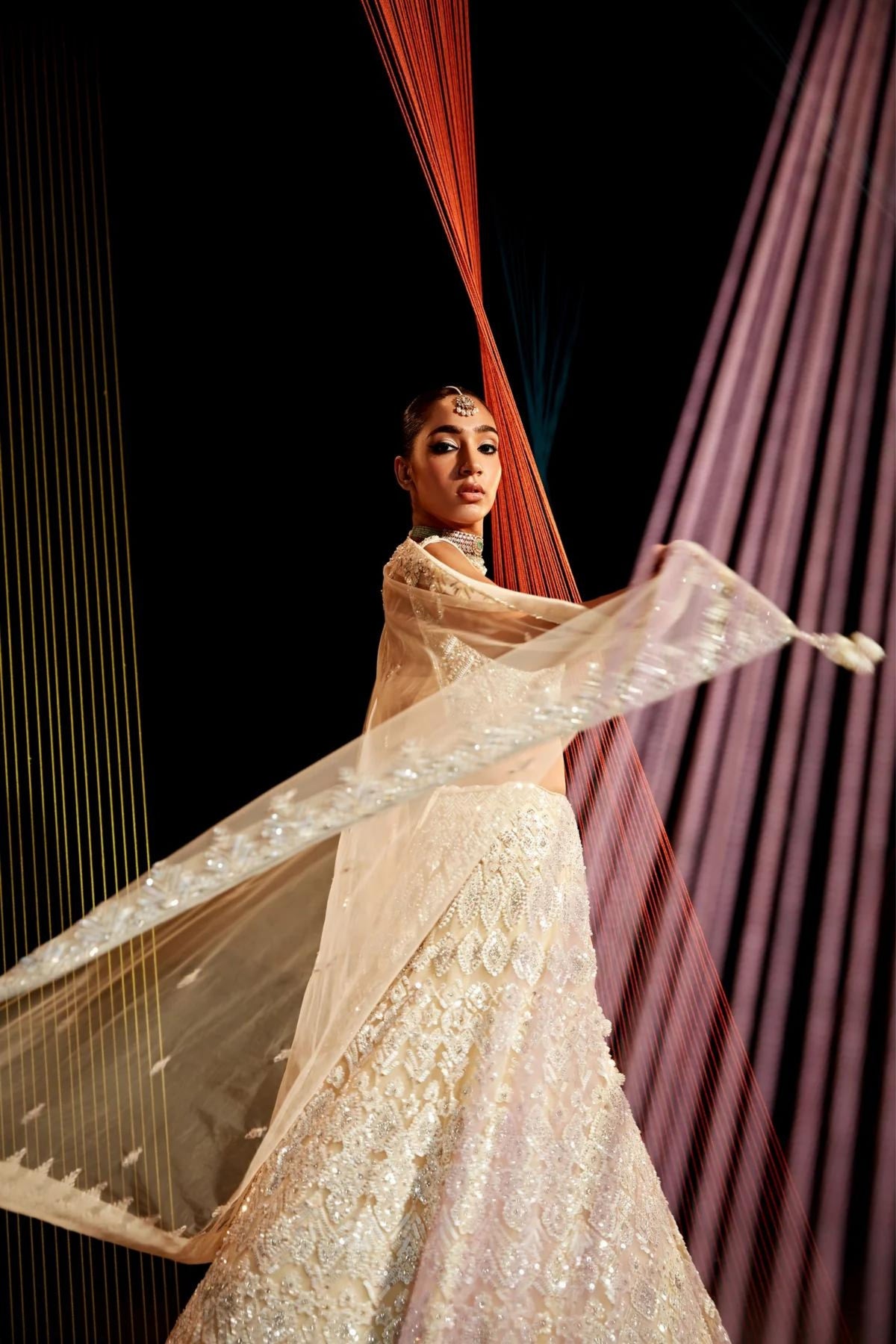 Ivory Lehenga Set