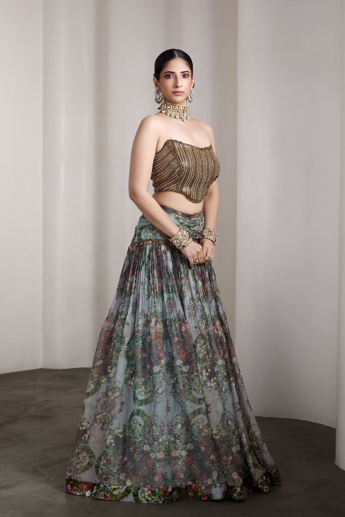 Paisley Blue Lehenga Set