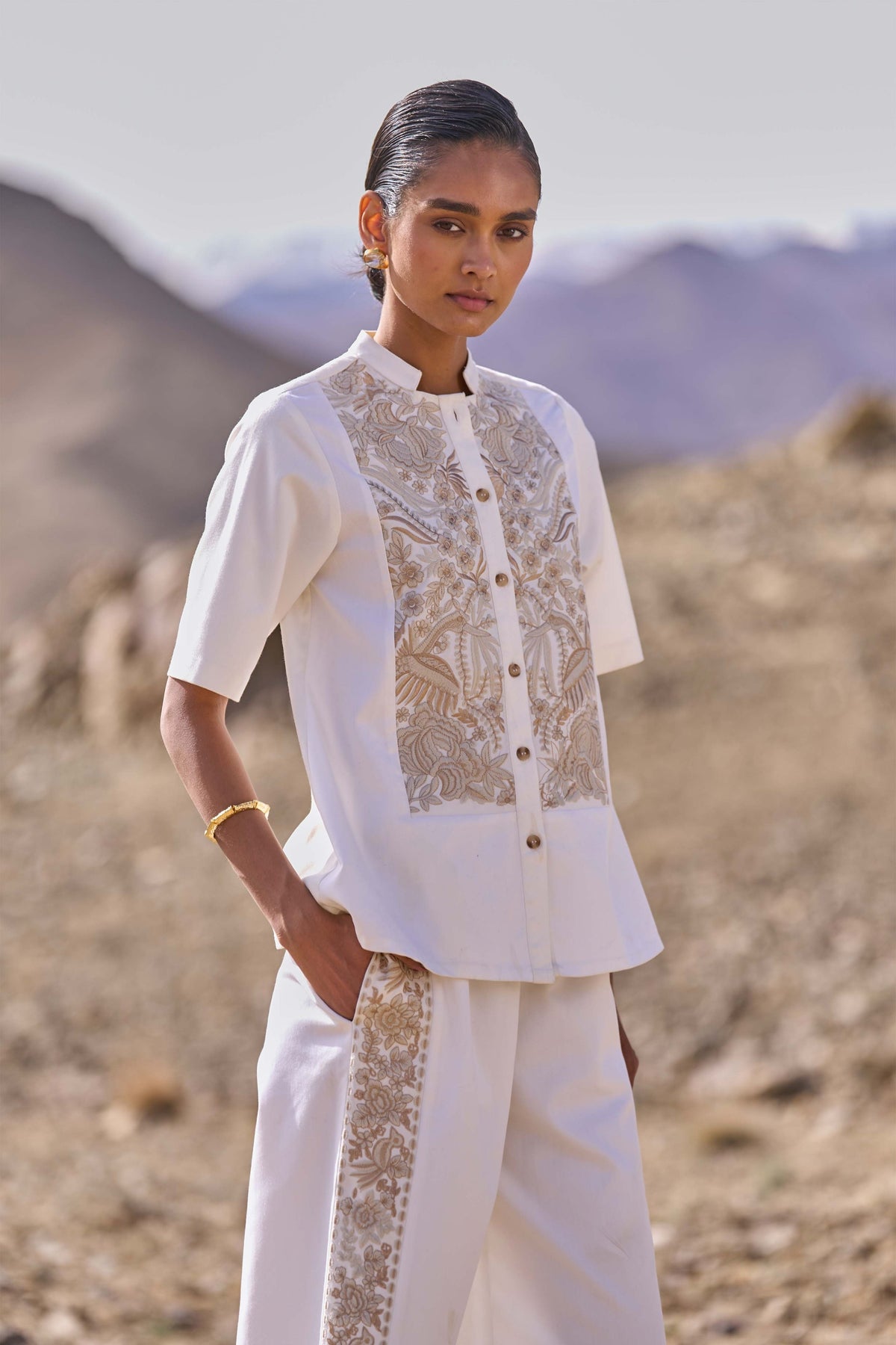 Gara Stitch Pant Set
