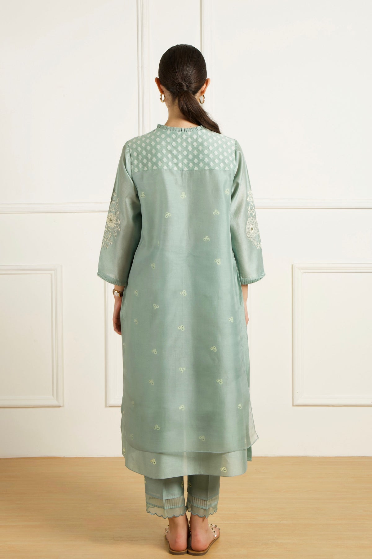 Mint Double Layer Kurta Set