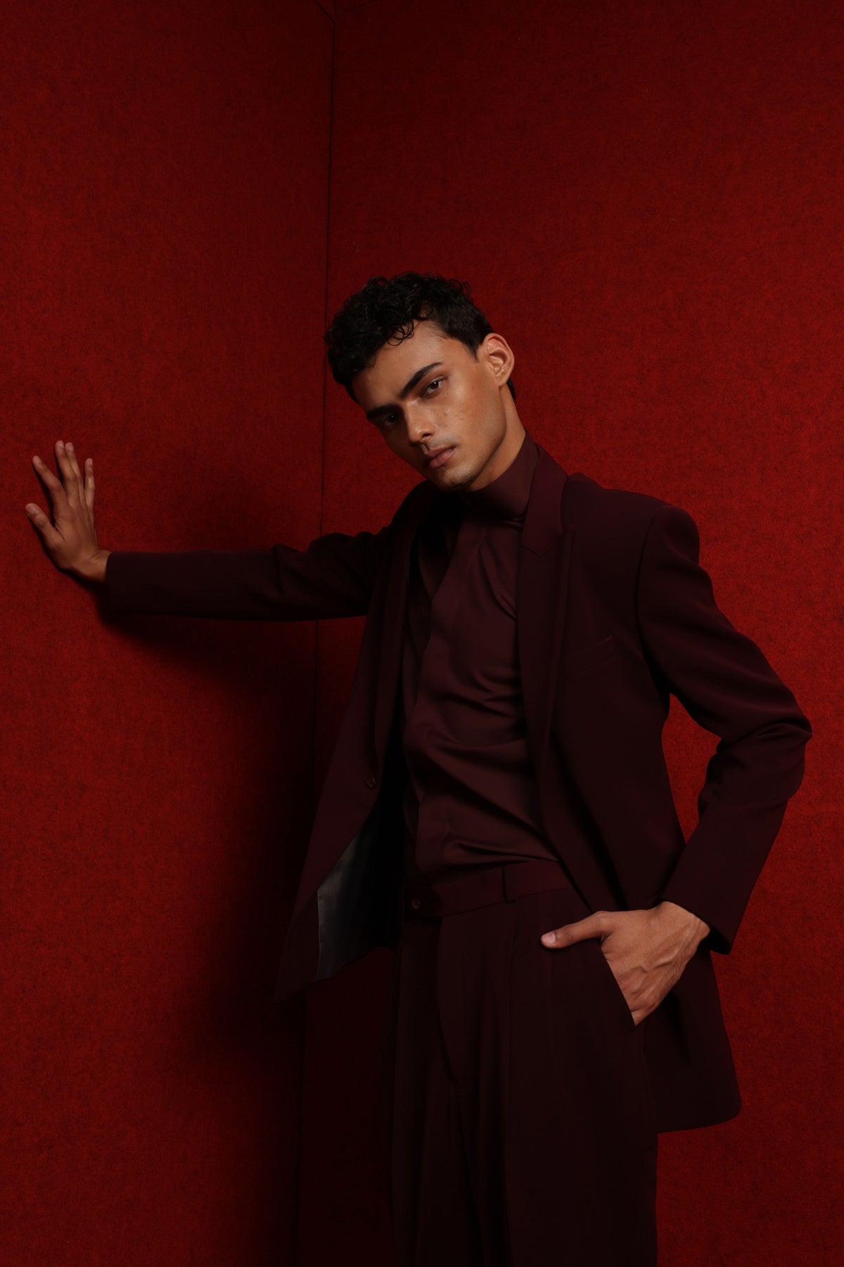 Burgundy Classic Suit Set