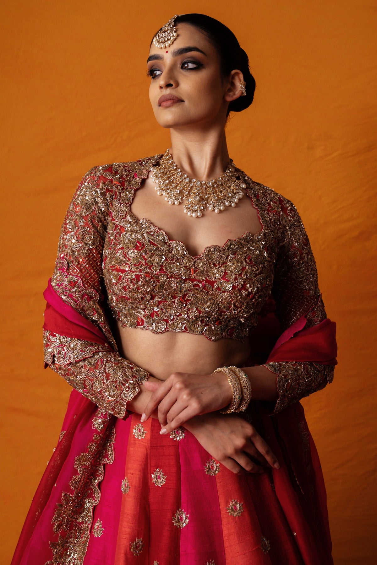 Ahalya Roja Lehenga Set