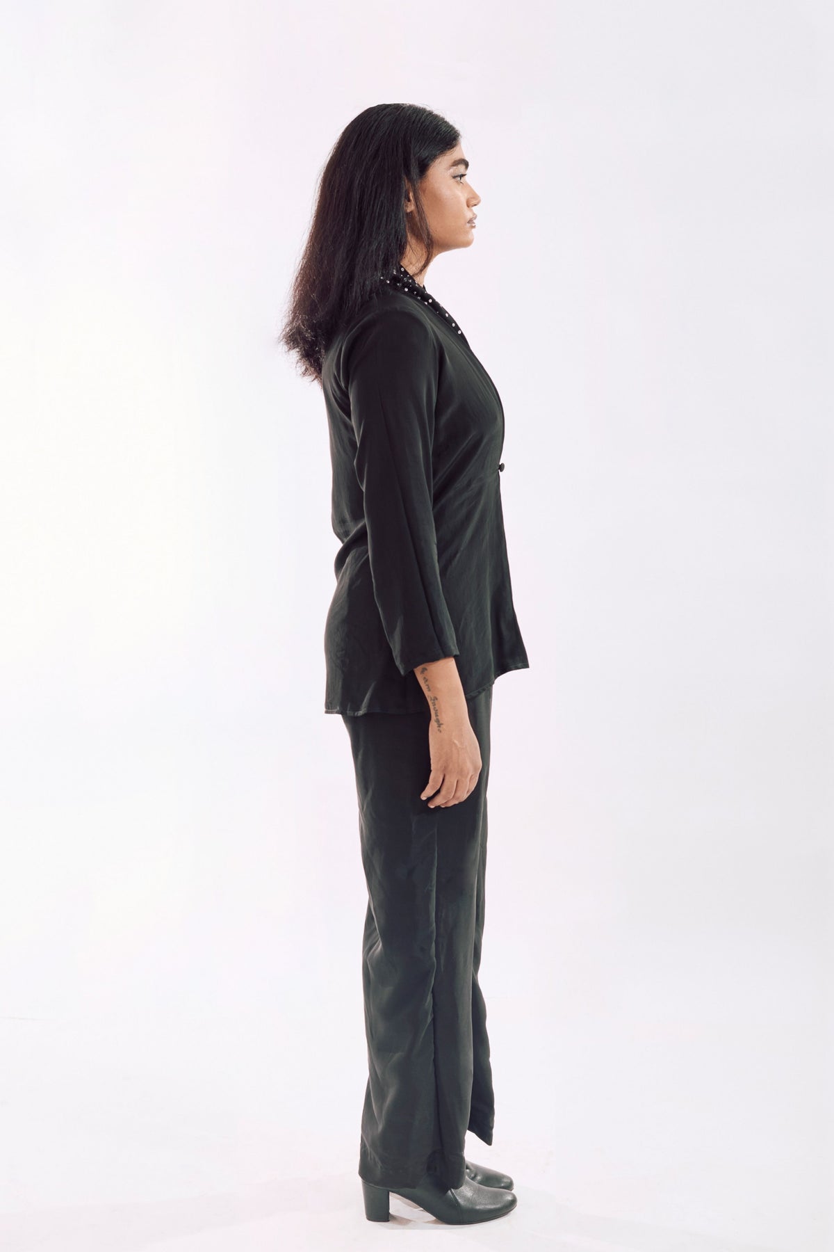 Black Button Down Co-ord Set