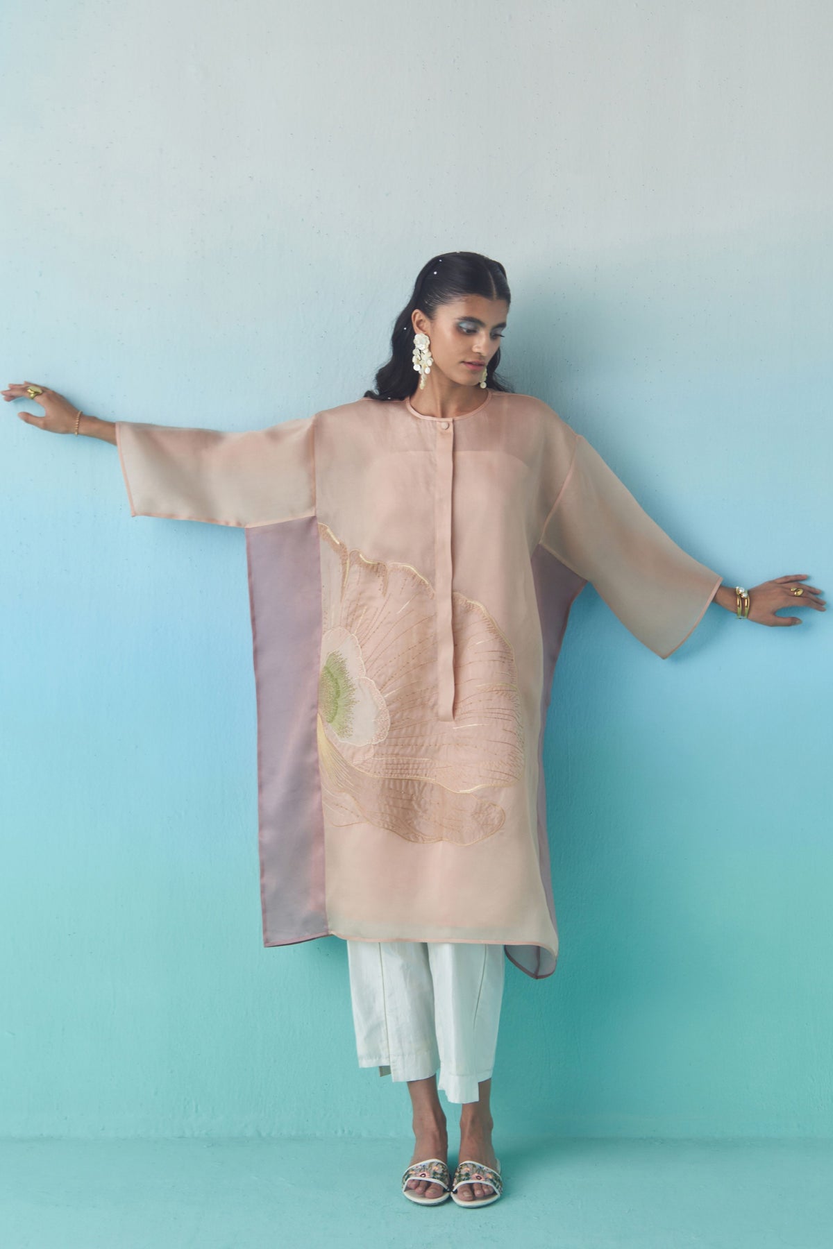 Peach Sorbet Anti- Fit Kaftan
