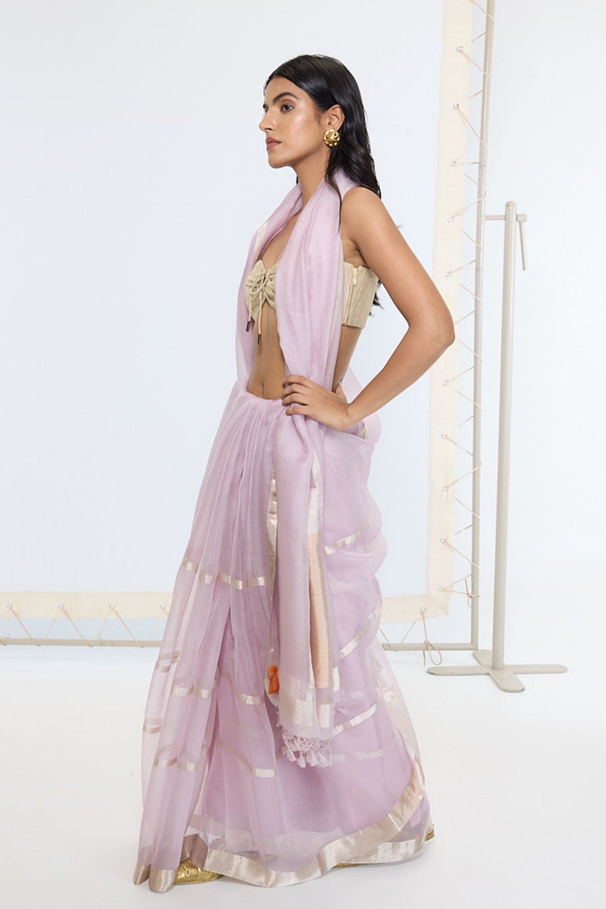 Handwoven Dusty Grape Saree