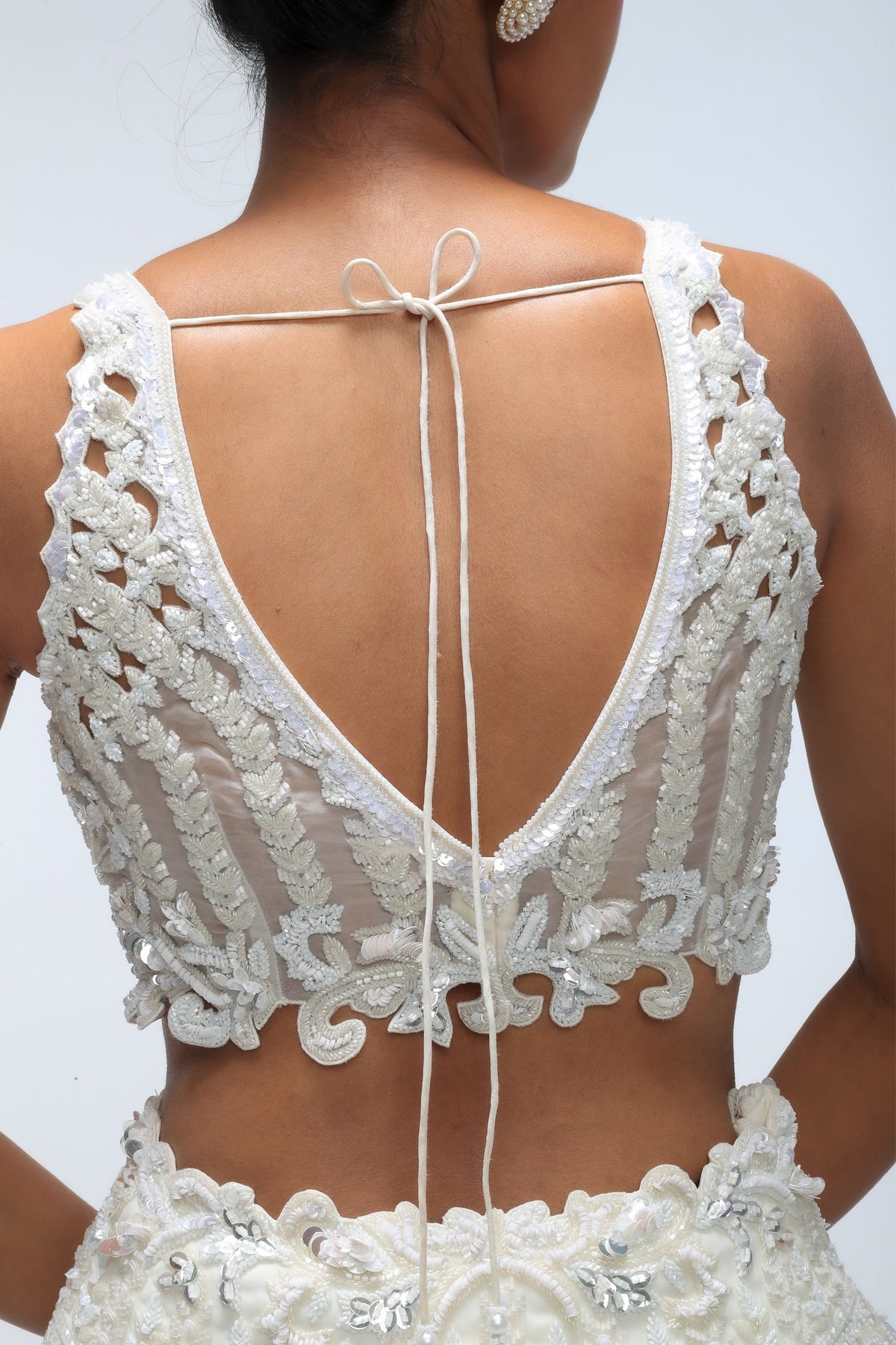 Ivory Illume Cascade Lehanga