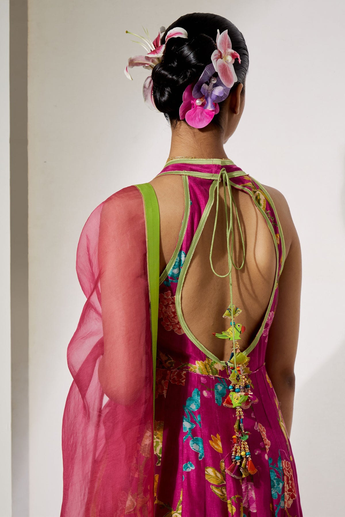 Fuchsia Bloom Anarkali Set