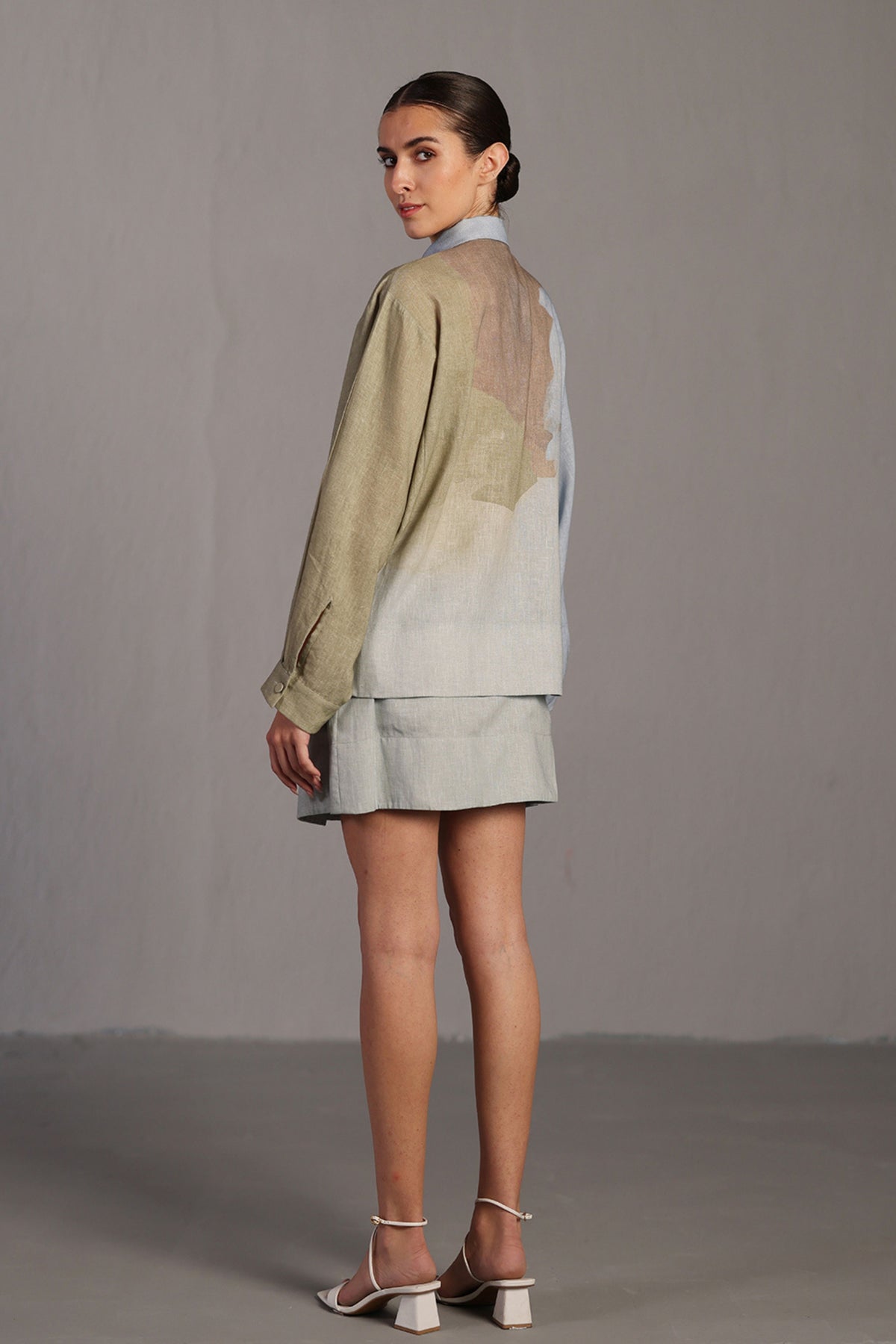 Pastel Blue and Green Skirt