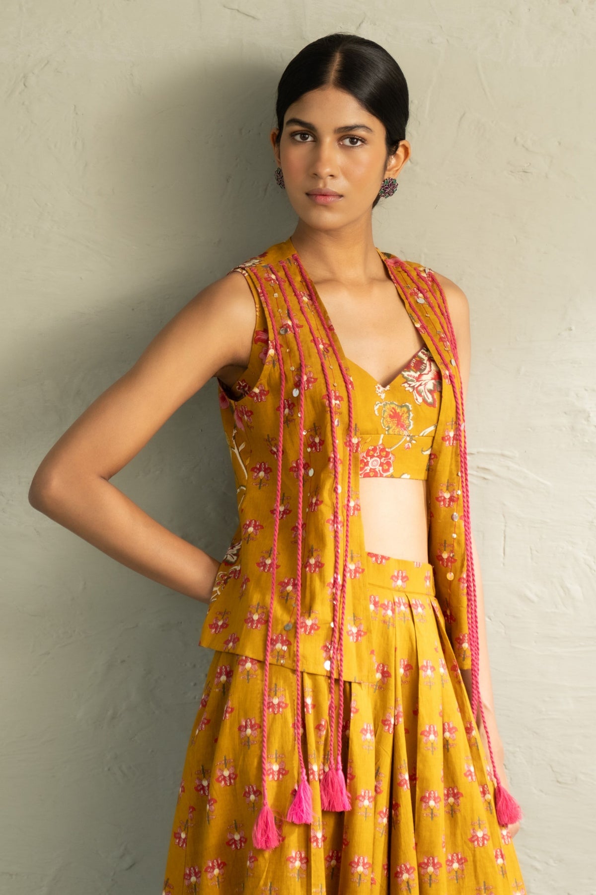 Mustard Skirt Set