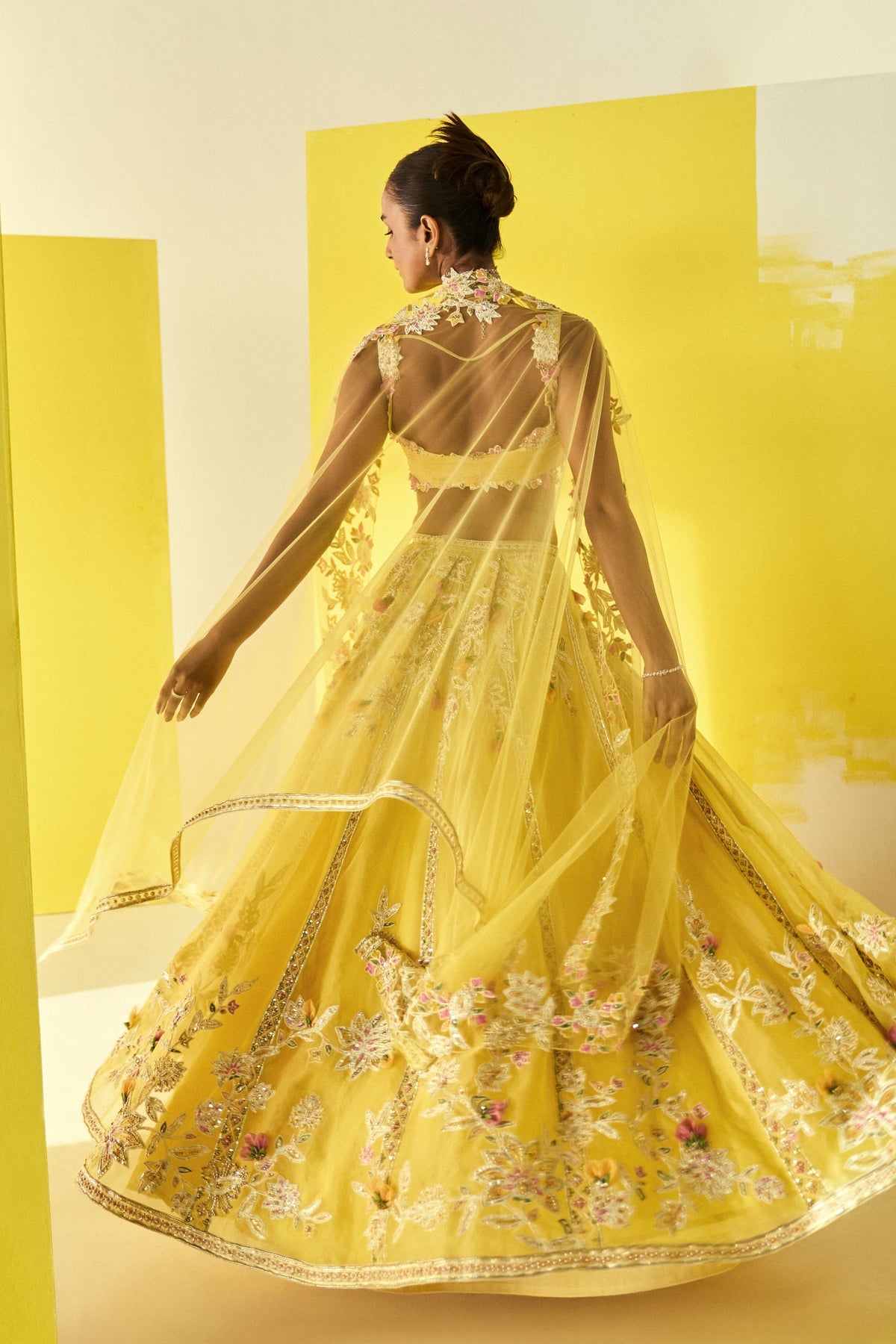 Lahya Yellow Lehenga Set