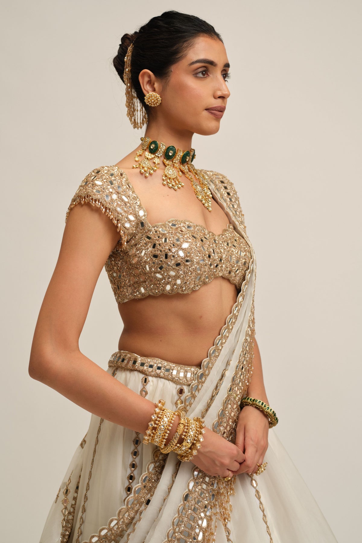 Off White Lehenga Set