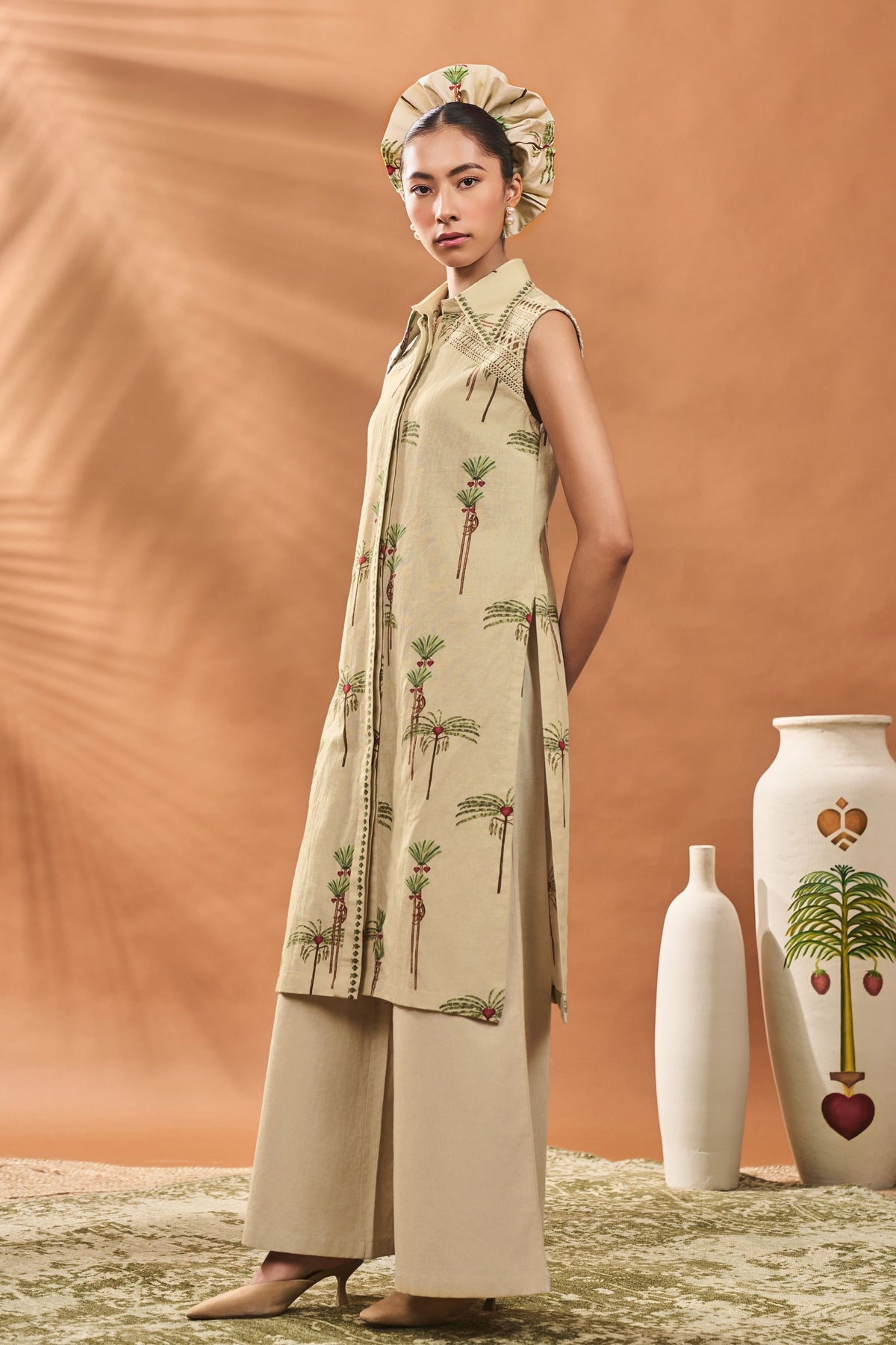 Sage Green Blooming Tunic Set