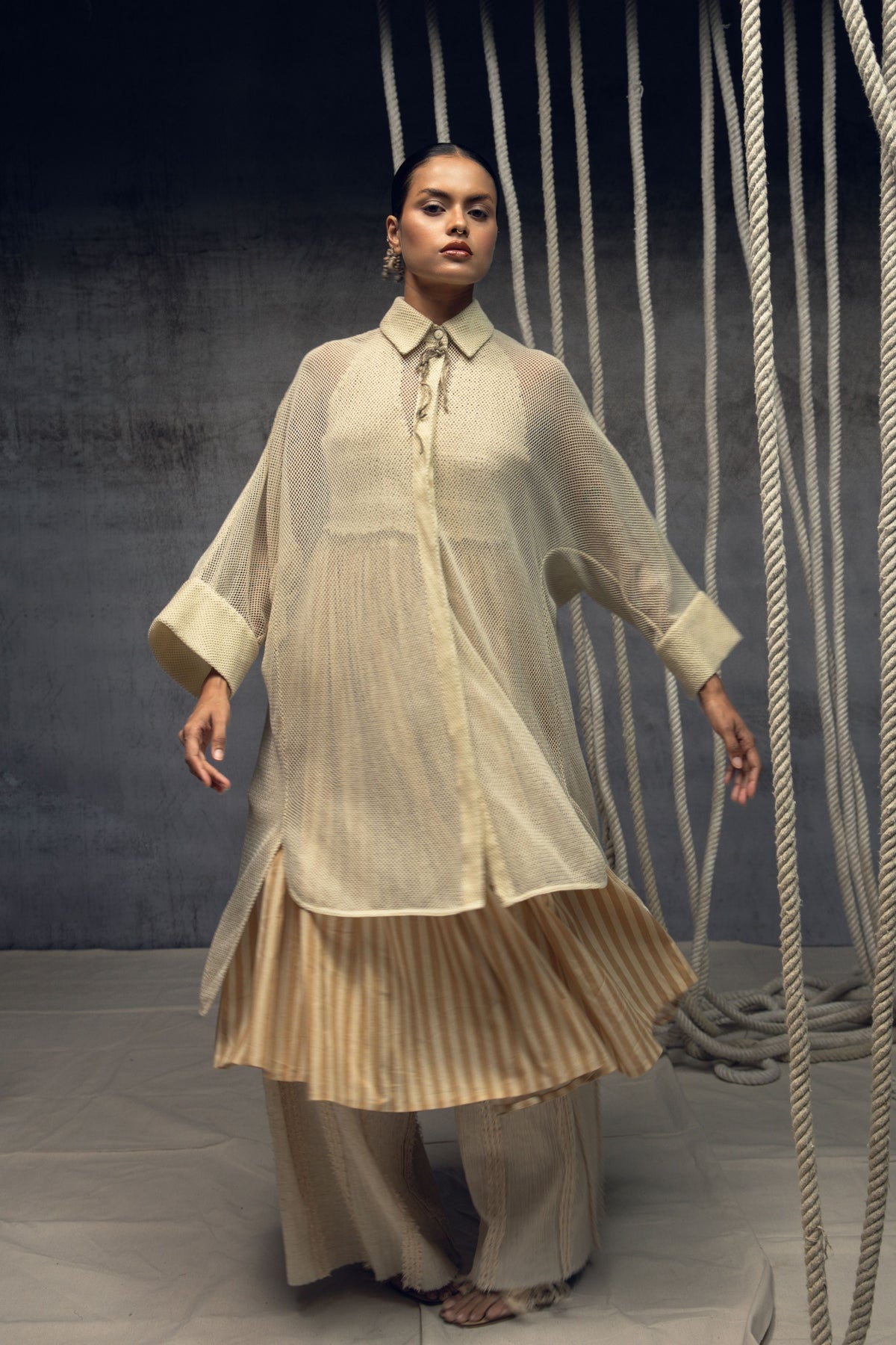 Ivory Mesh Shirt
