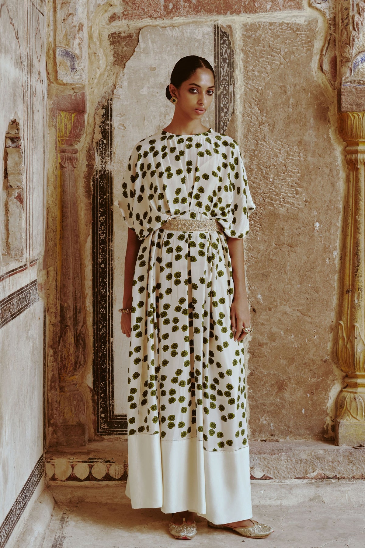 Ivory Belted Dress