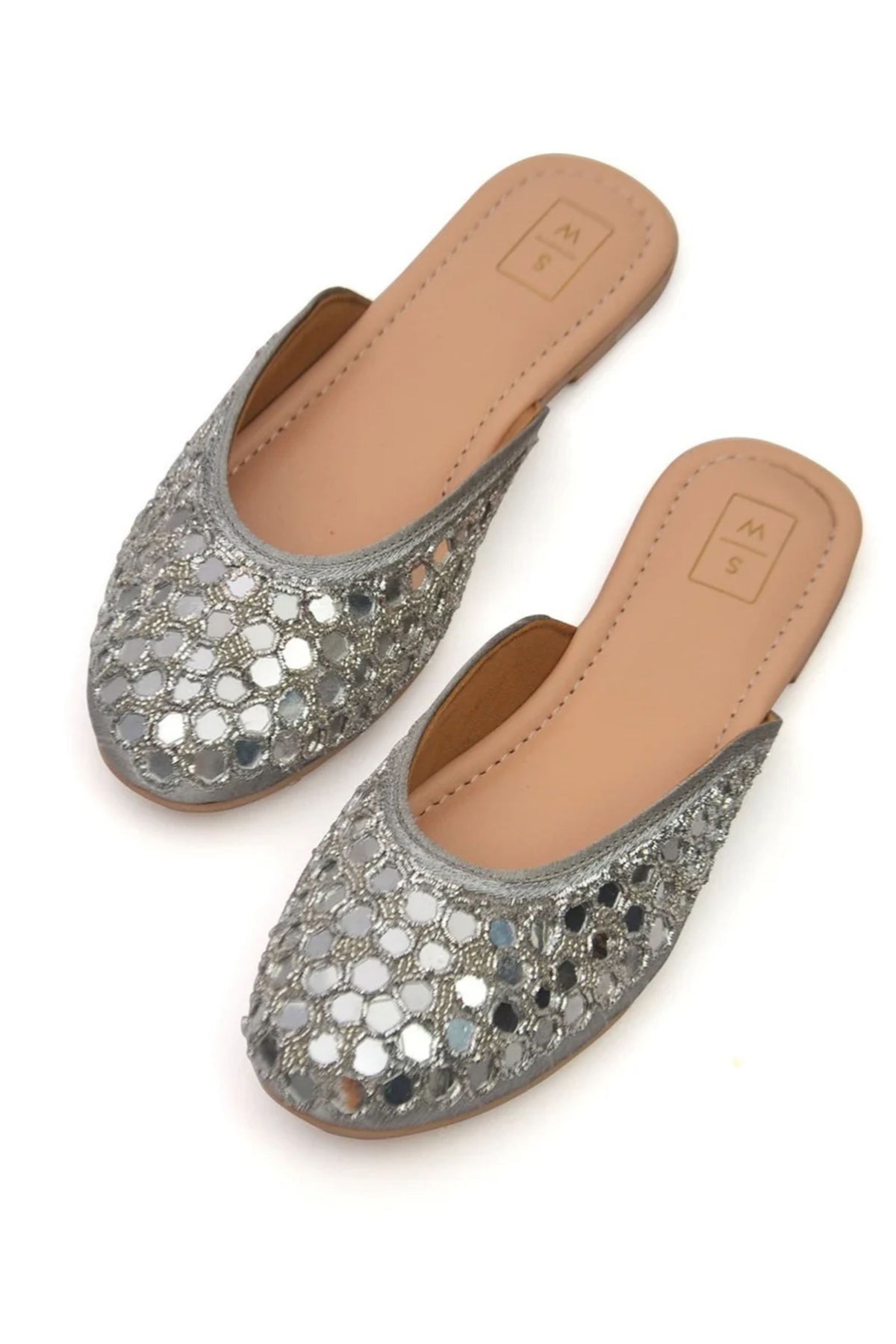 Noor Silver Jutti