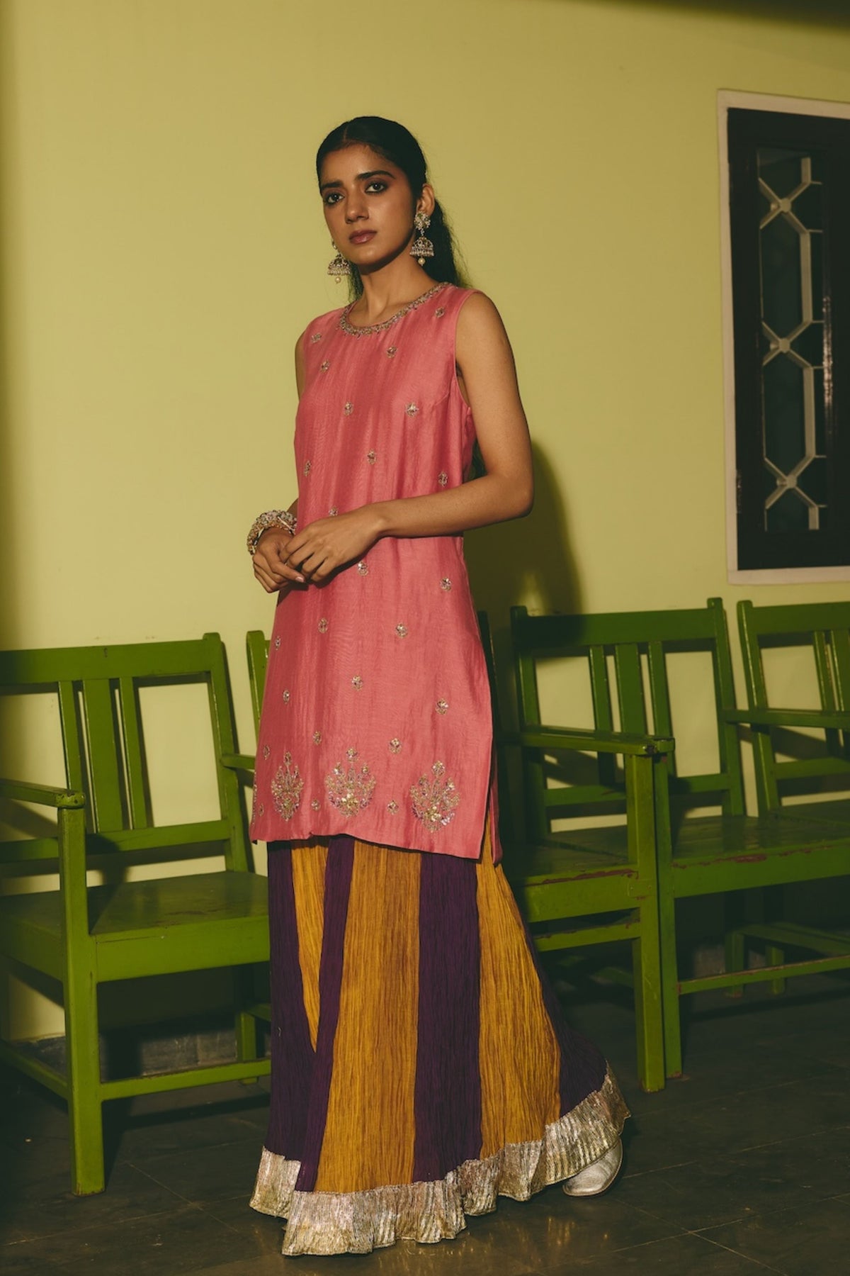 Gulrukh Leher Kurta and Sharara