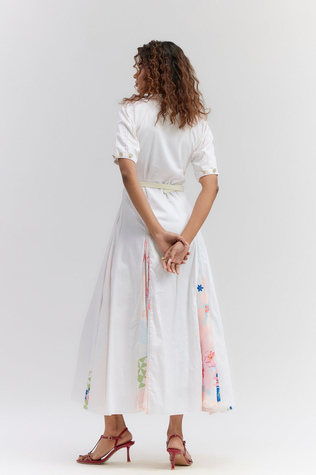 Multi Colour Printed Midi Dress