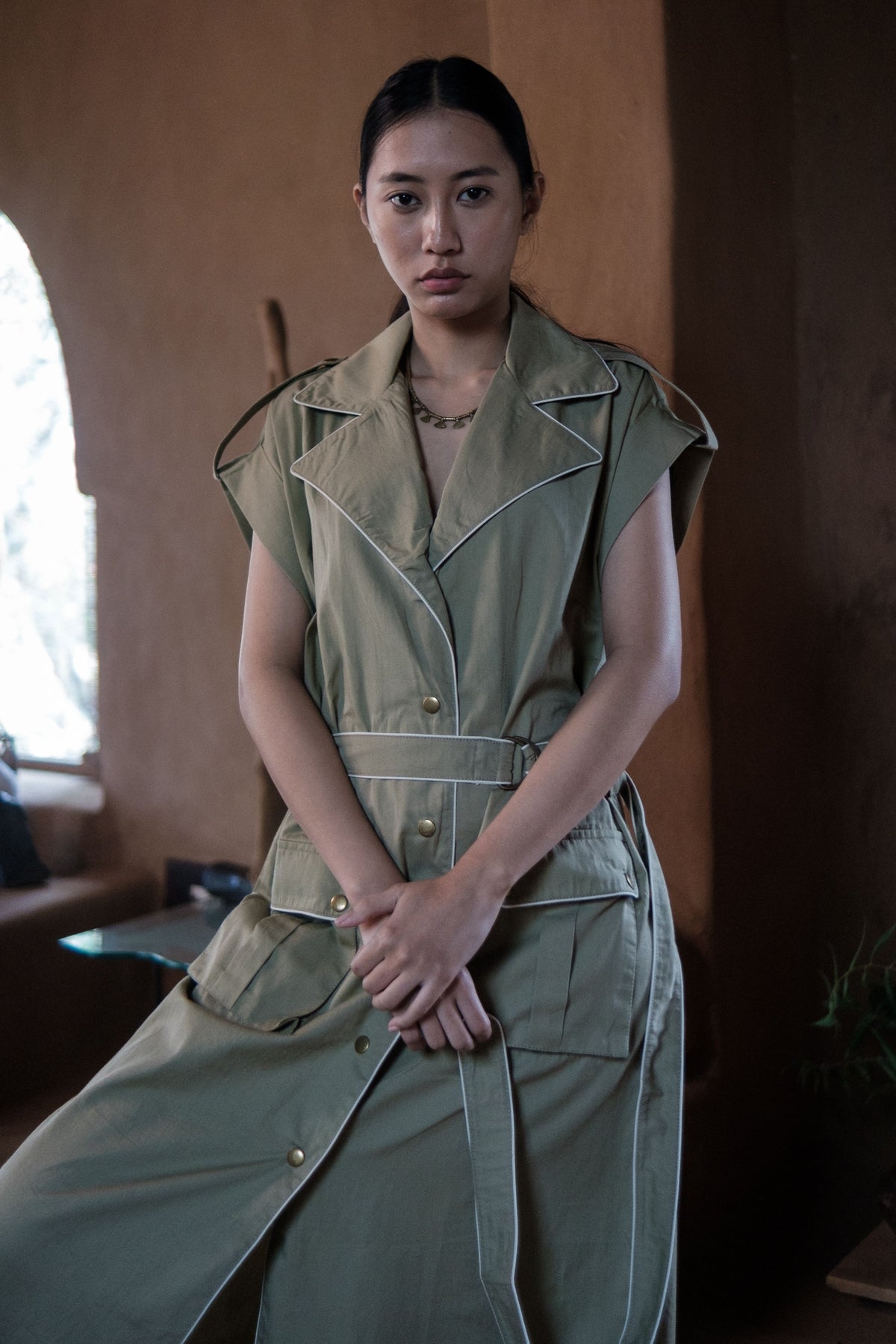 Khaki Harajuku Trench