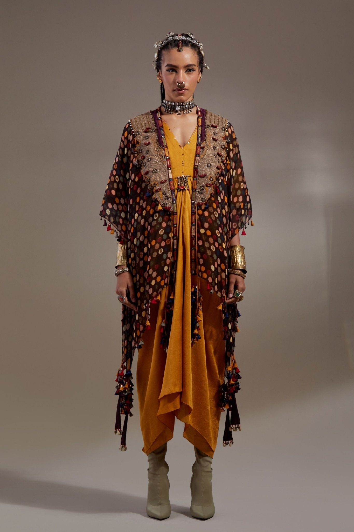 Veni Dupatta Jacket Set - Aseem Kapoor - Elahe