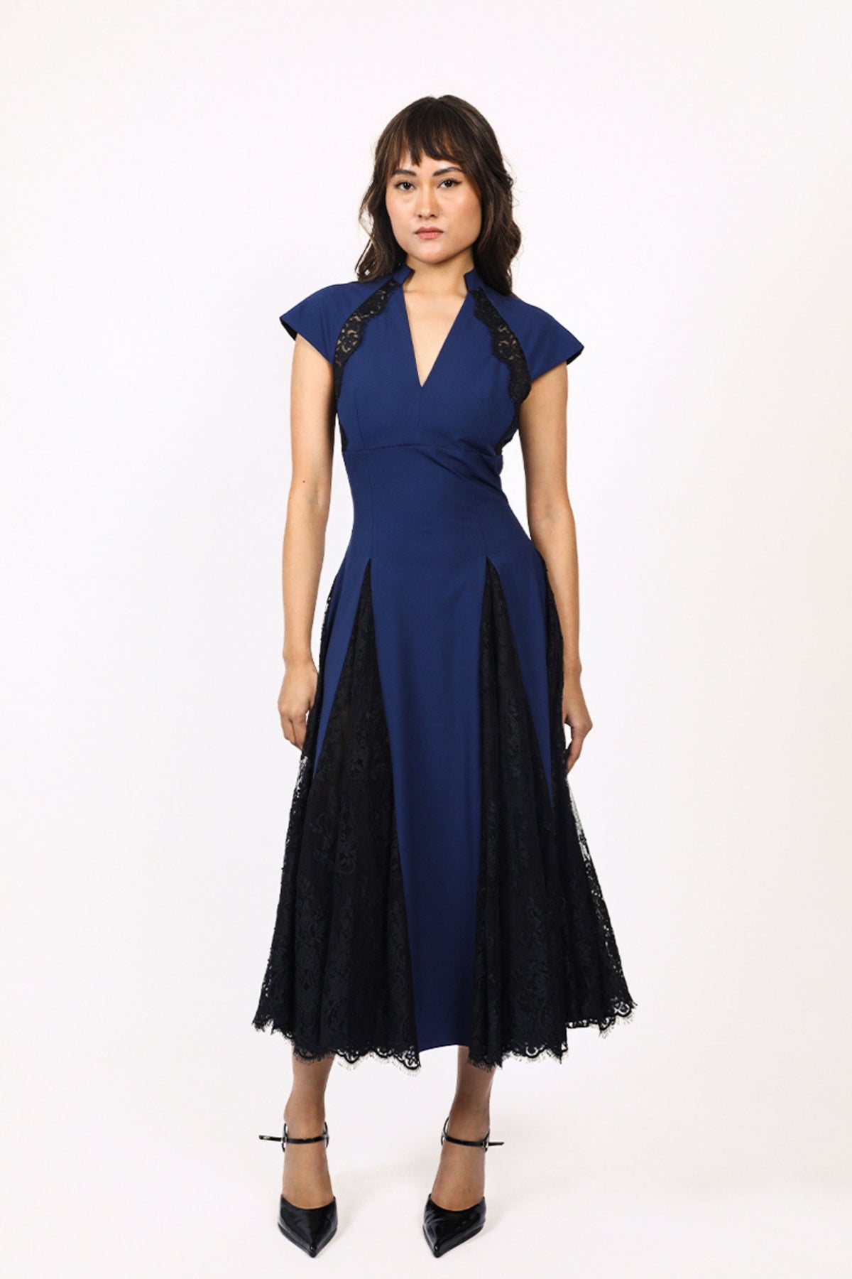 Lace Godet Dress