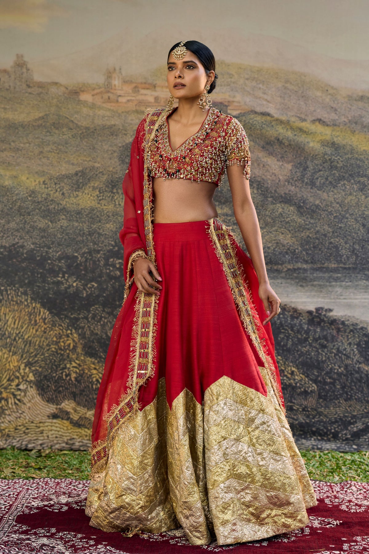 Lalima Jadau Lehenga Set
