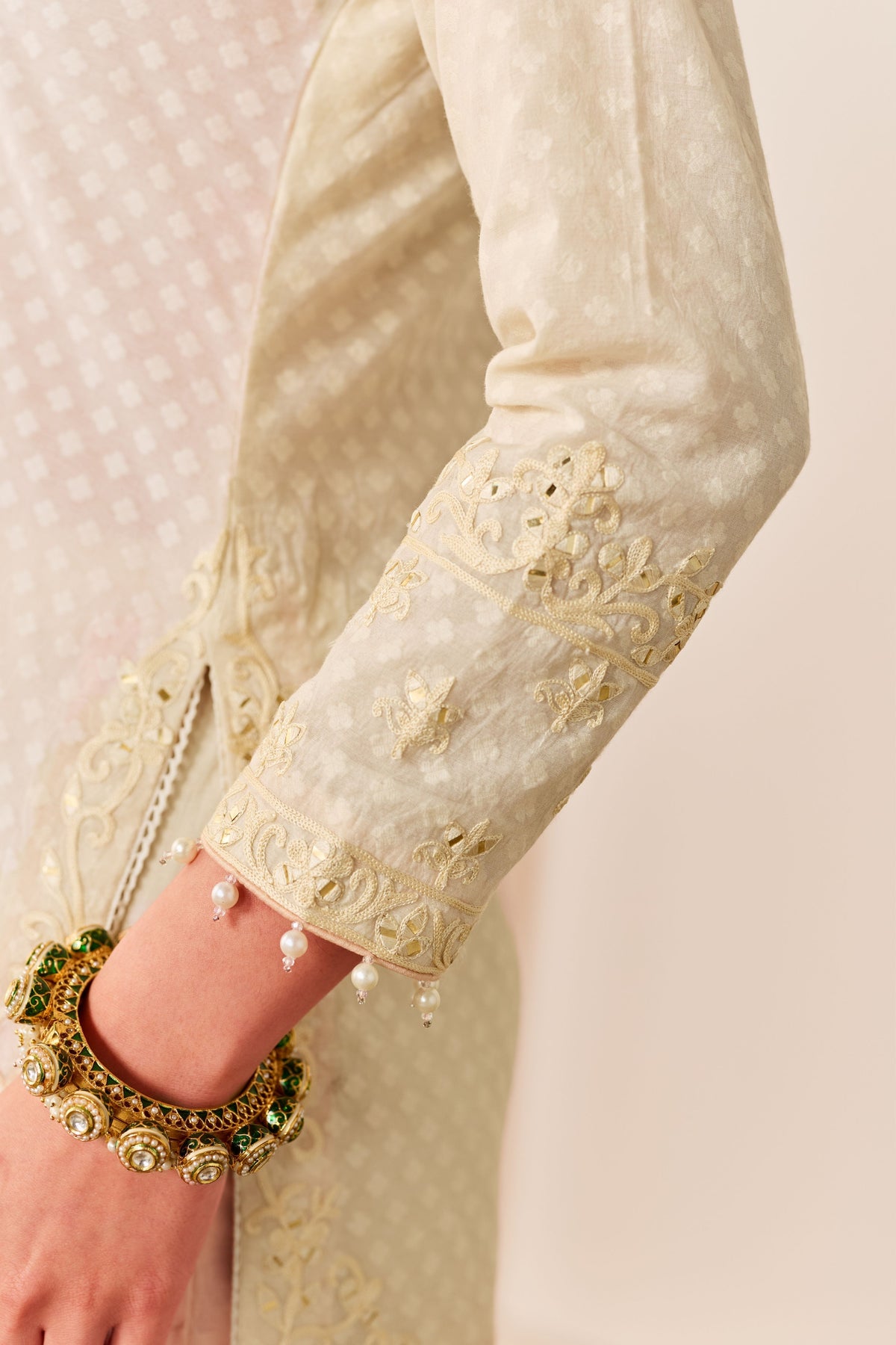 Yasmeen Daisy Ivory Sharara Set
