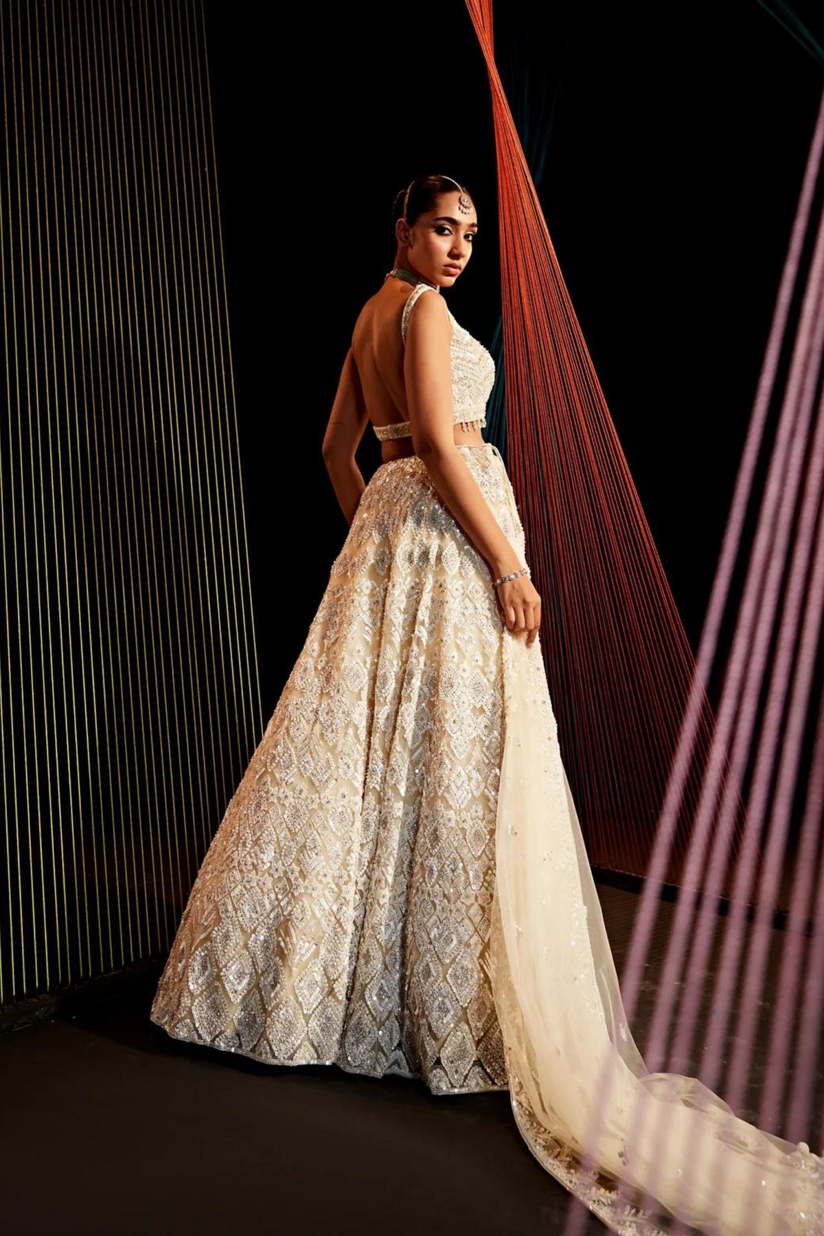 Ivory Lehenga Set