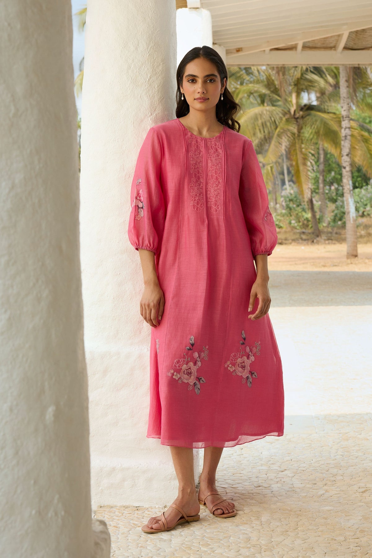 Rose Pintuck Dress
