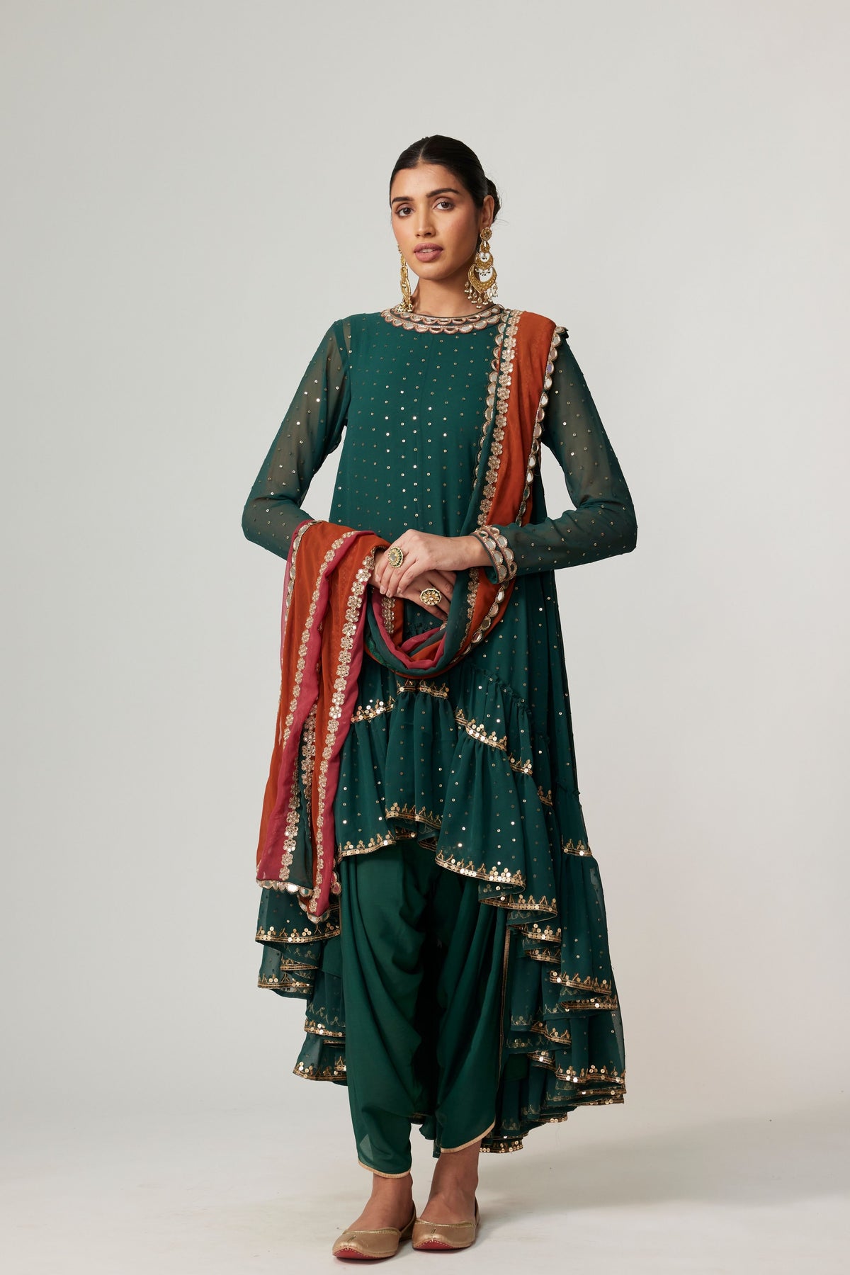 Jade Green Dhoti Kurta Set