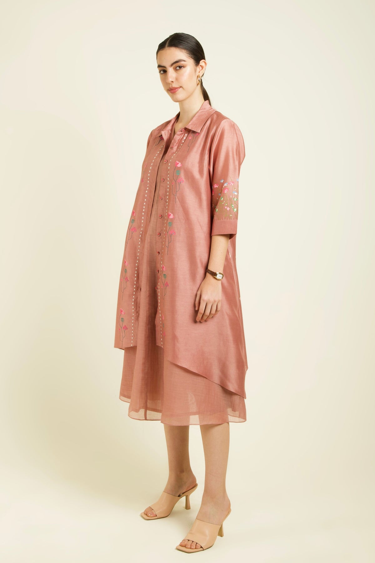 Almond Mul Jacket Dress