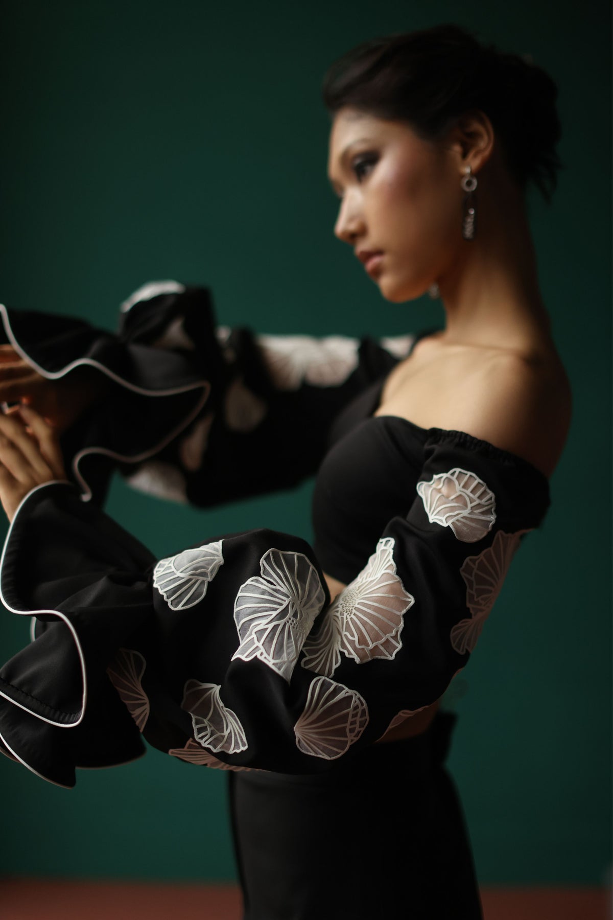 Off Shoulder Black Top