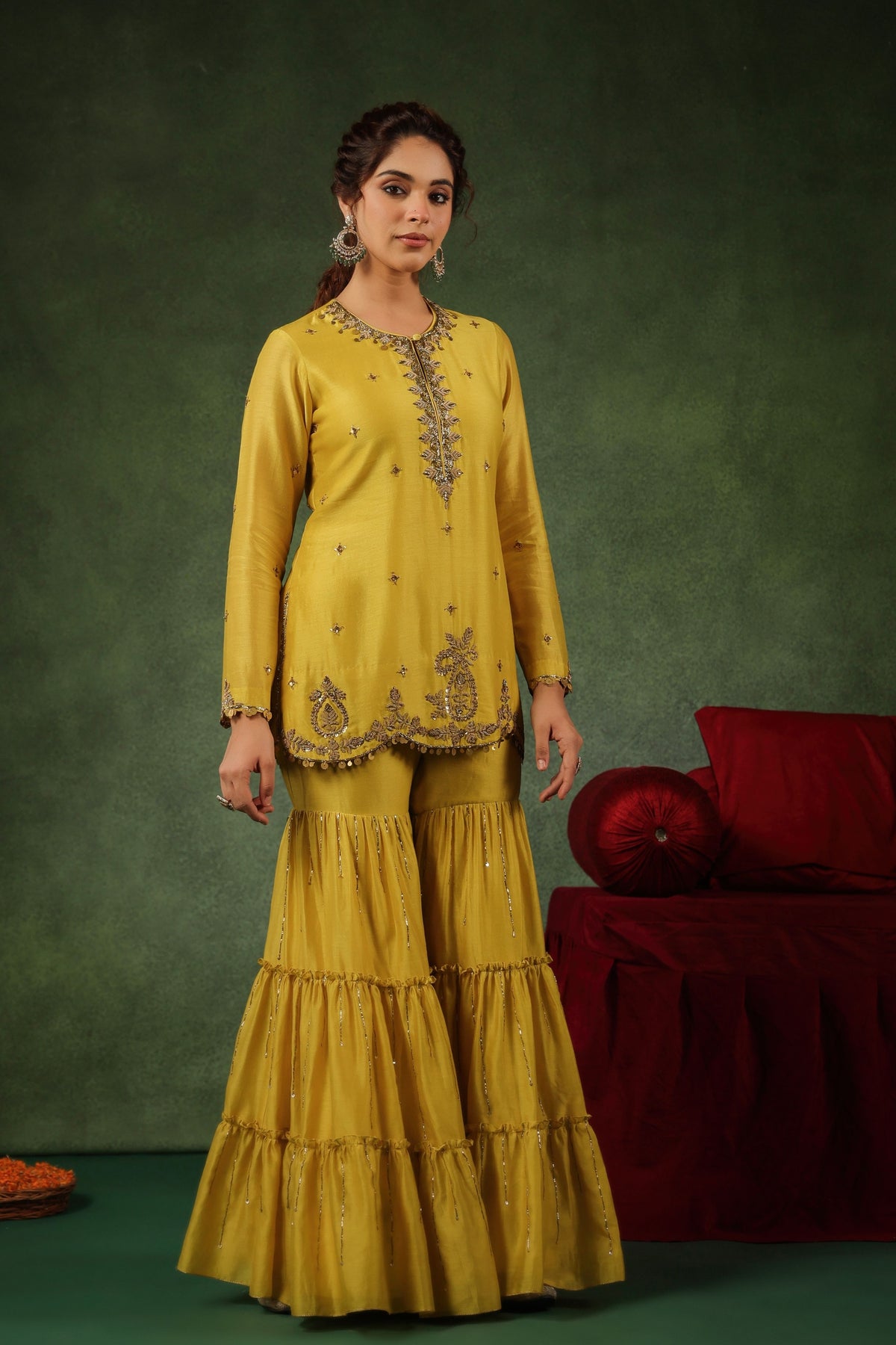 Yellow Sharara Set