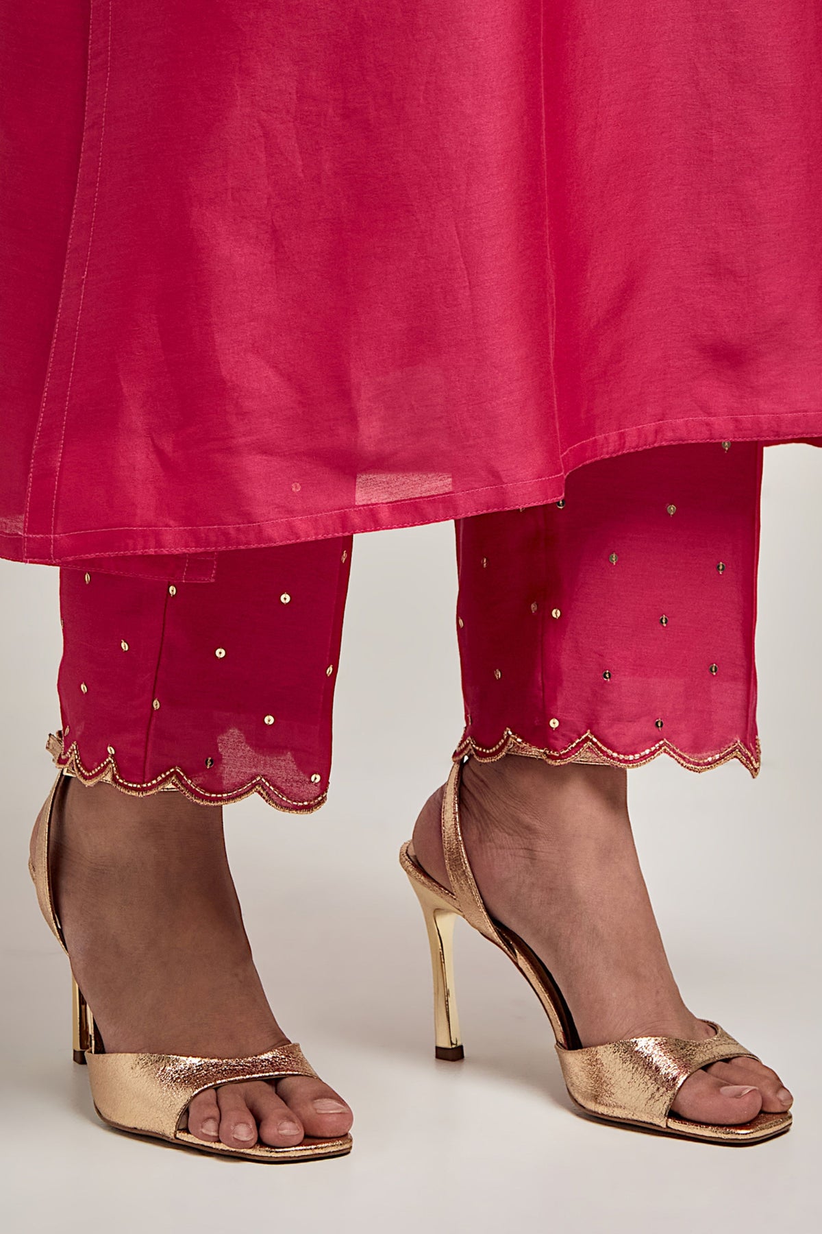 Fuchsia Embroidered Kurta Set