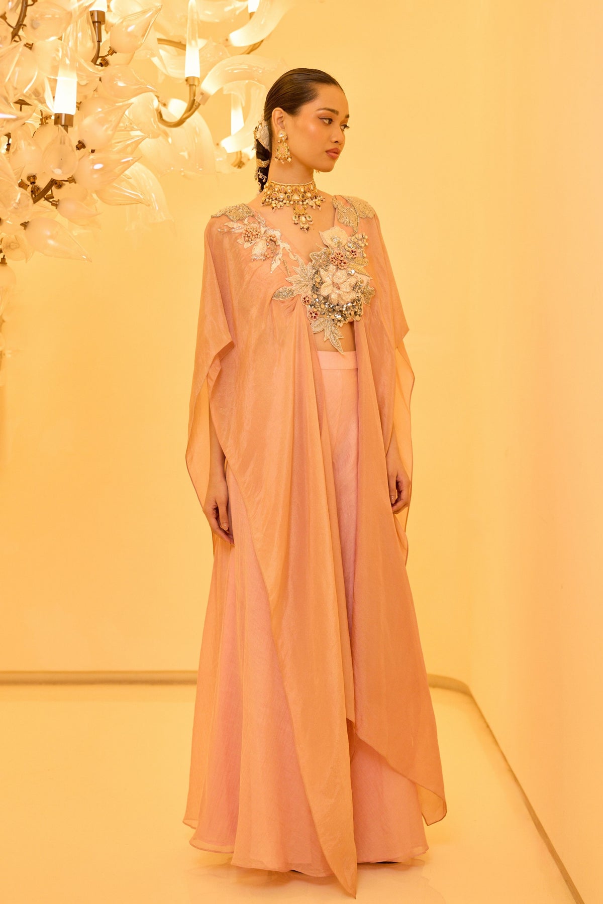 Peach Kaftan Set