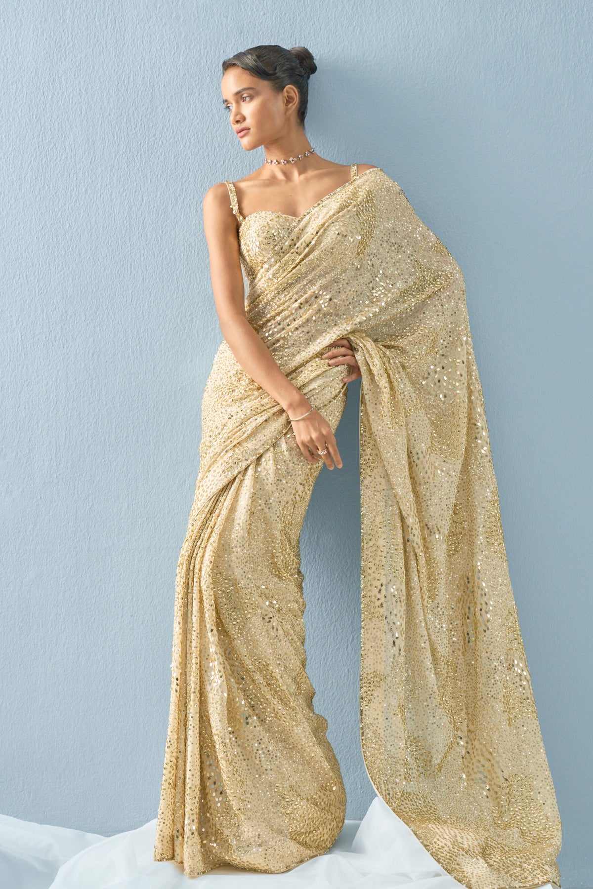 Ivory Saree Set