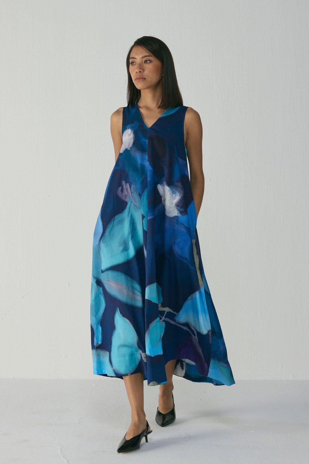 Blue Lagoon V-neck Dress