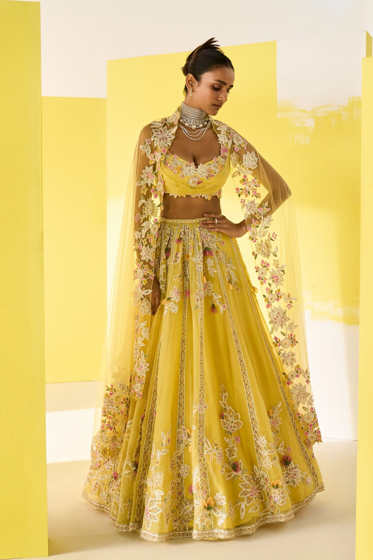 Lahya Yellow Lehenga Set