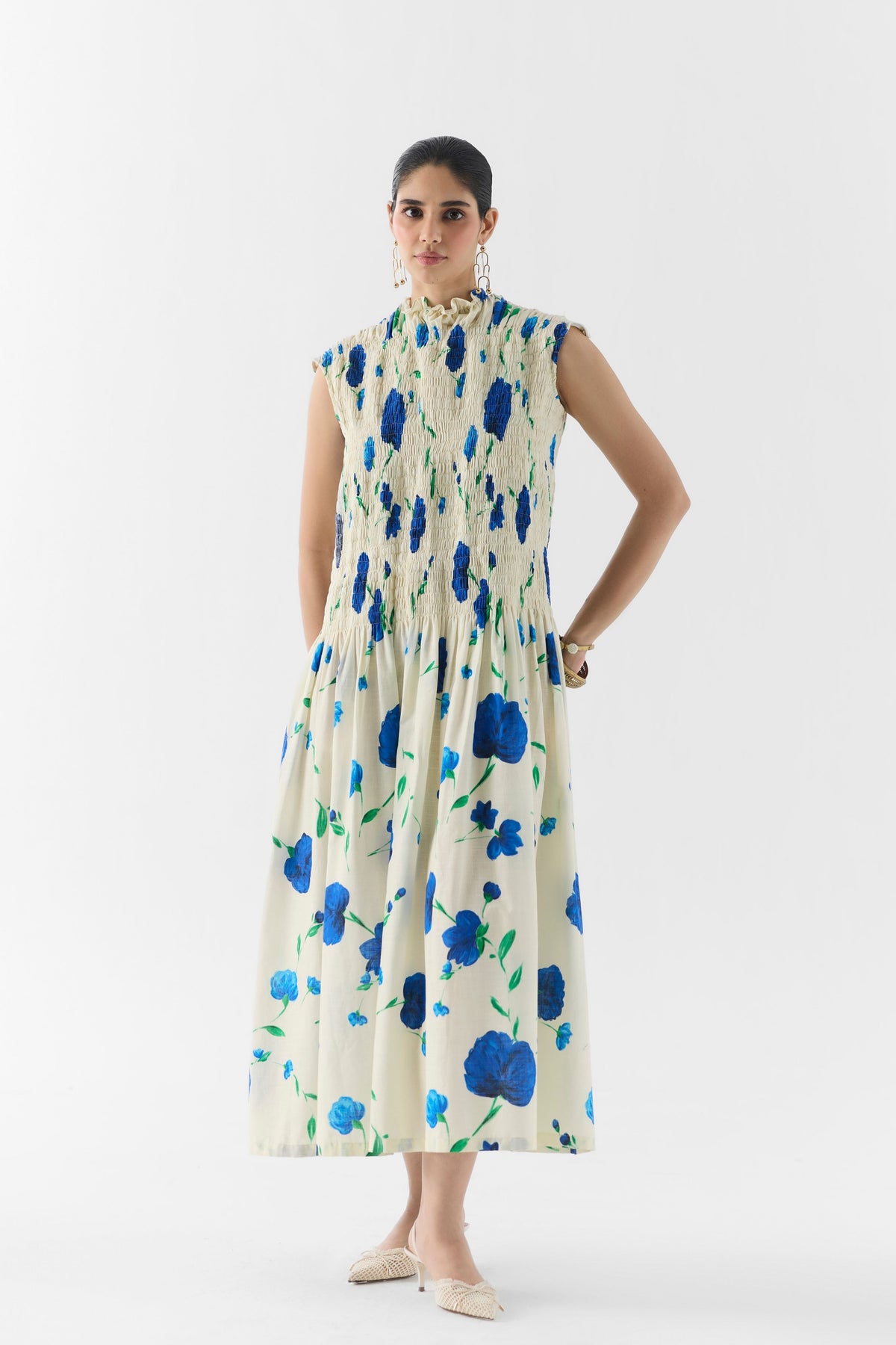 Moss Rose Ruching Dress