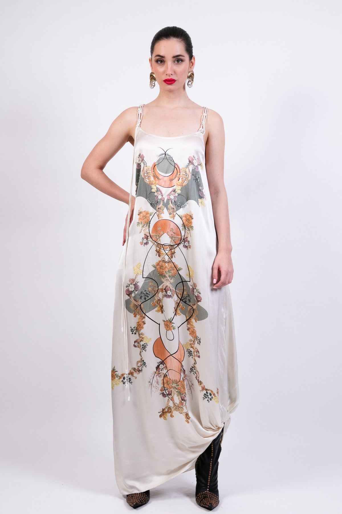 Soothing Printed Dress With Slip