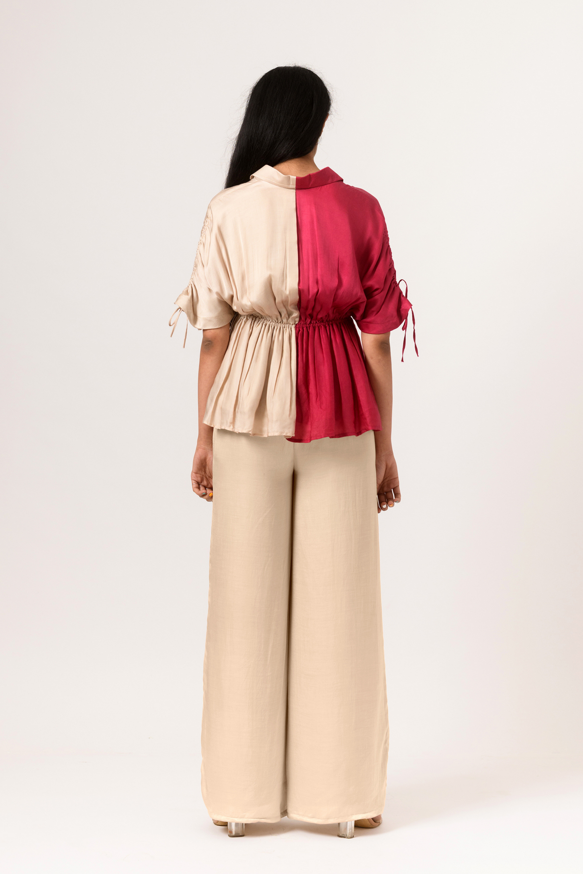 Wine ecru half co-ord