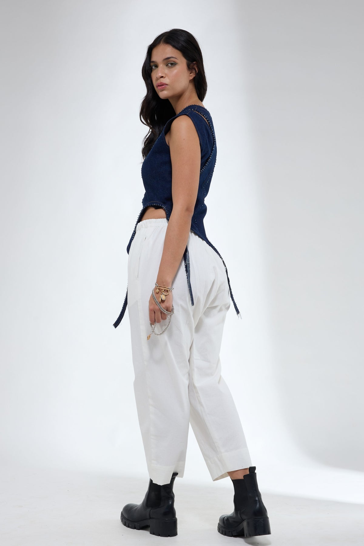 Double Zip Crop Top